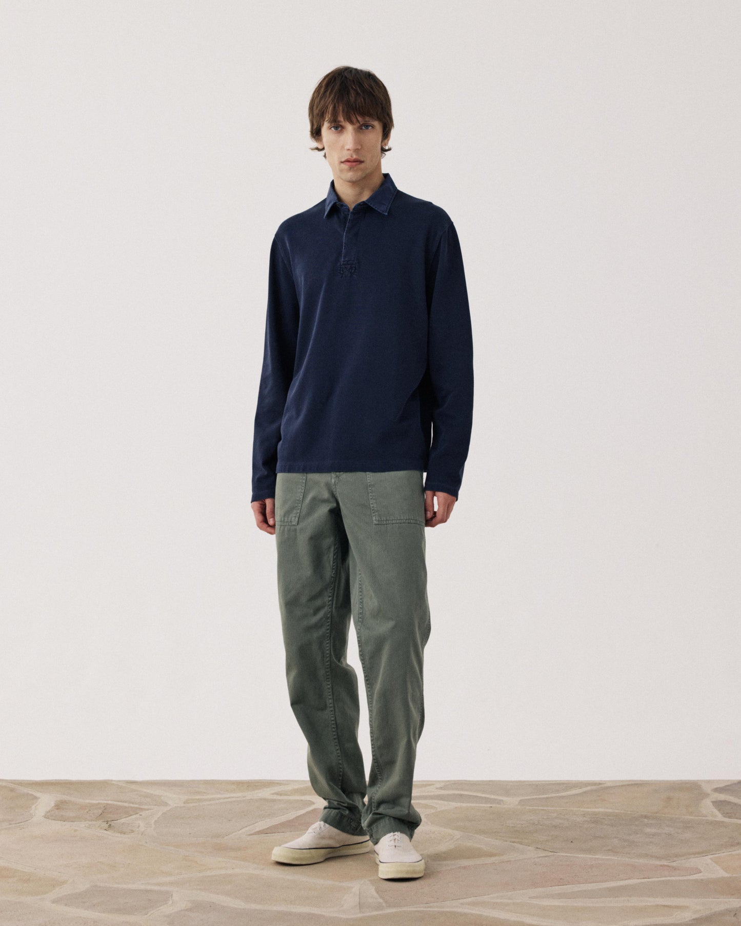 HerenSweatshirt van katoen, marineblauw Rugby BFP4312-03