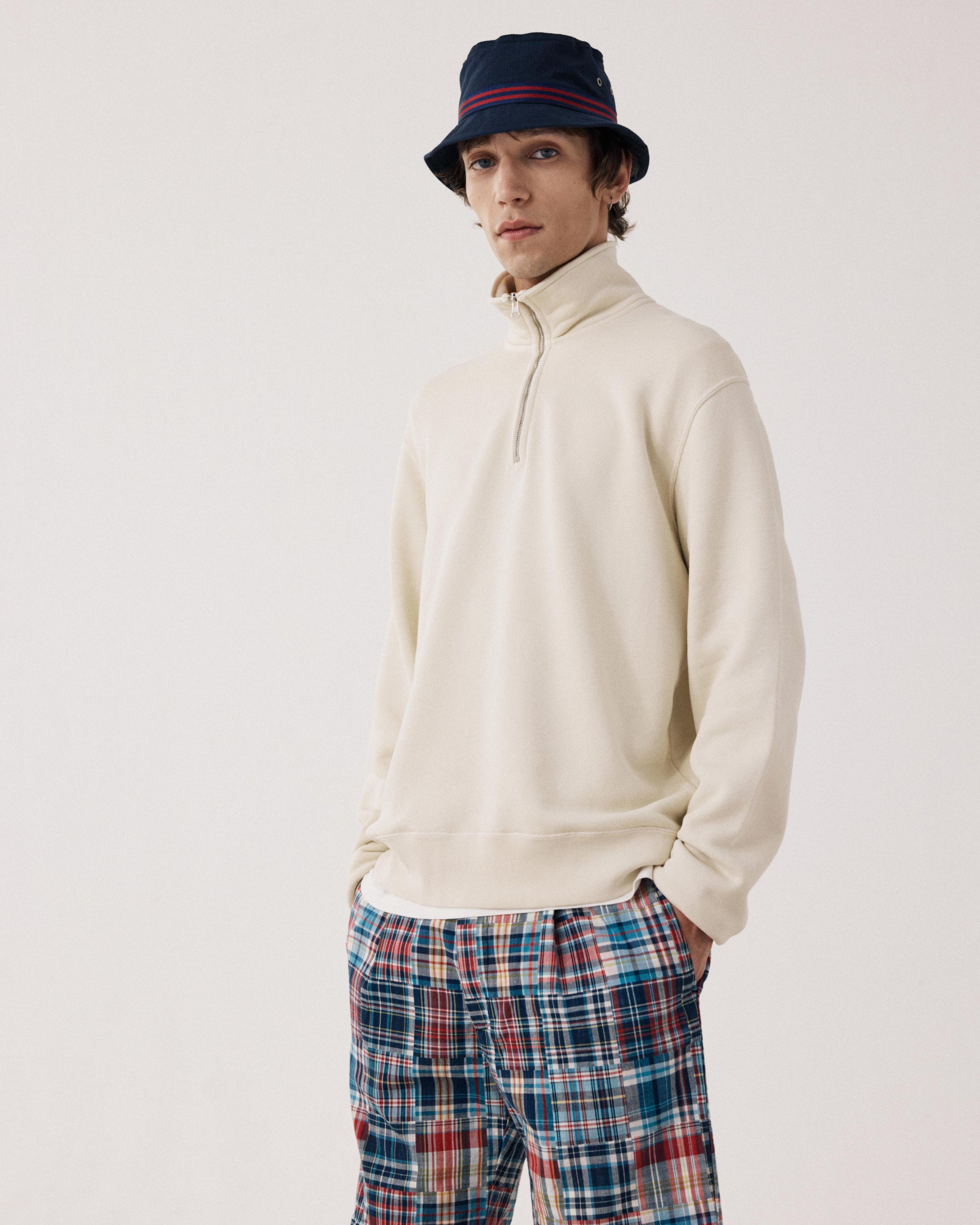 Sweatshirt Homme en Coton Vanille Zipper BFP5313-05