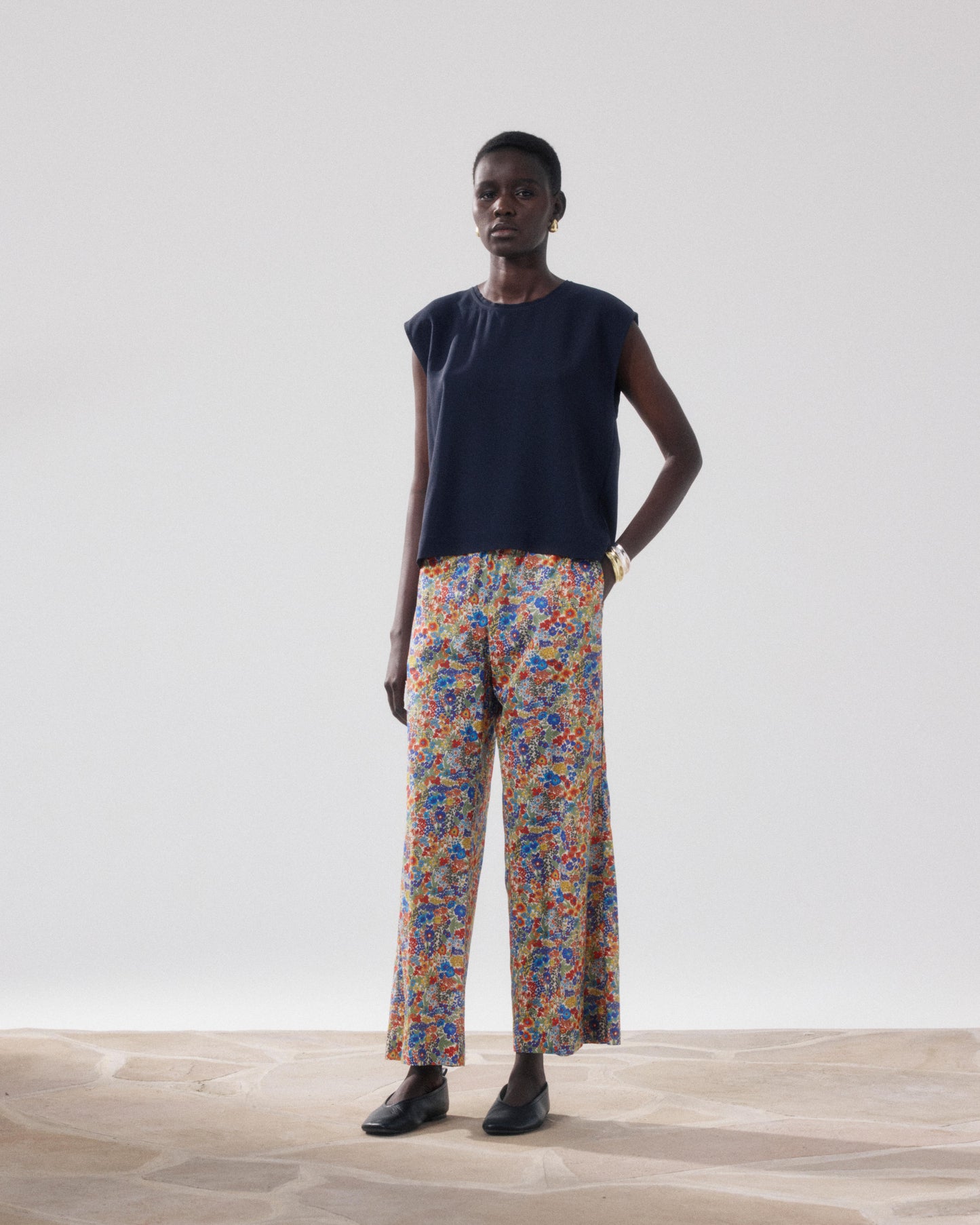 Women's Multicolor Liberty Print Cotton Pants Palerme BFPB633-01