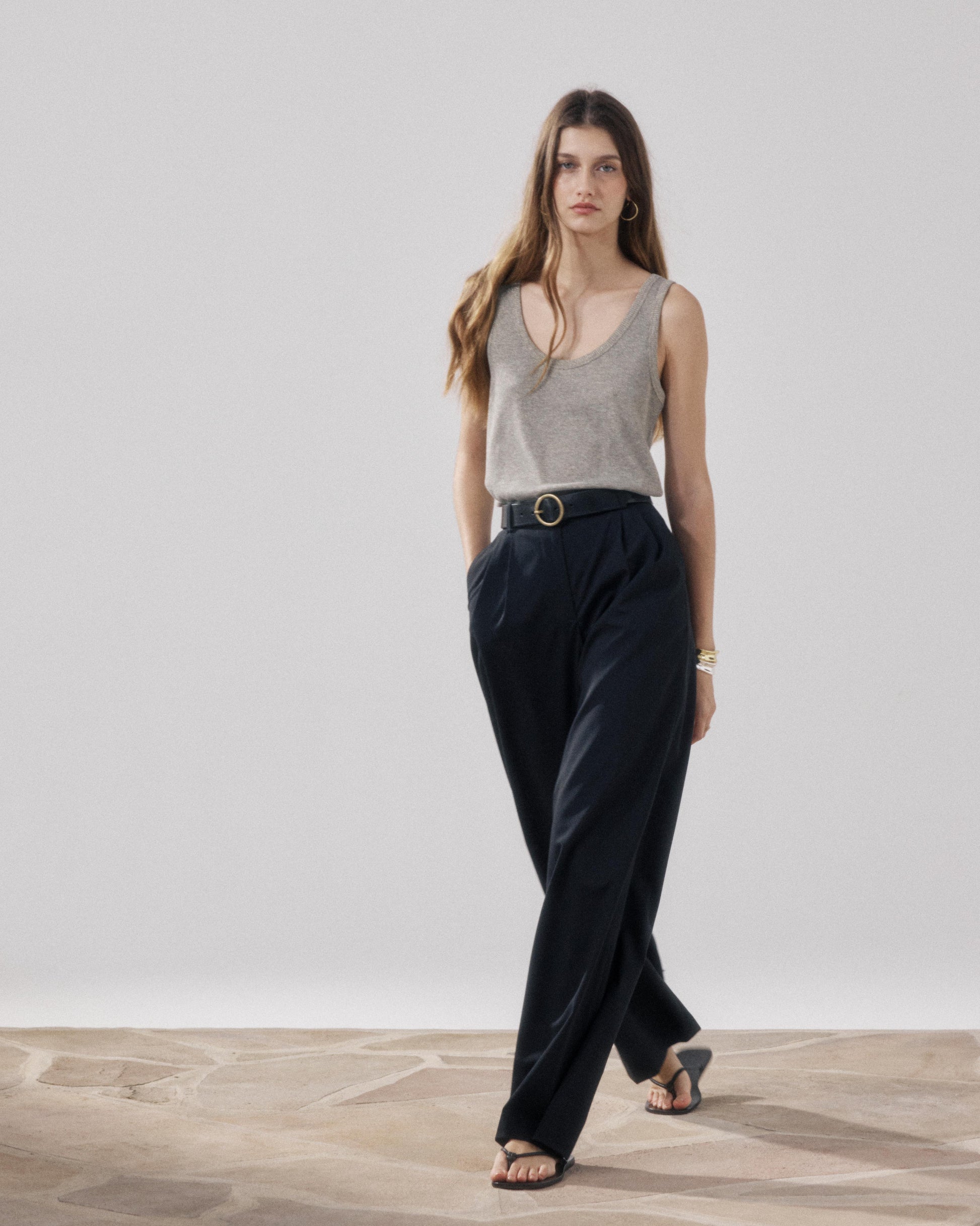 Pantalon Femme en Laine Noir Panache BFPC614-03