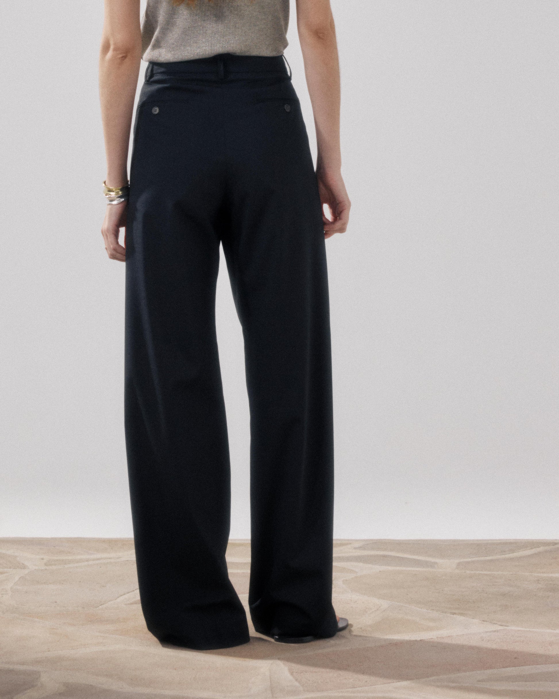 Pantalon Femme en Laine Noir Panache BFPC614-03