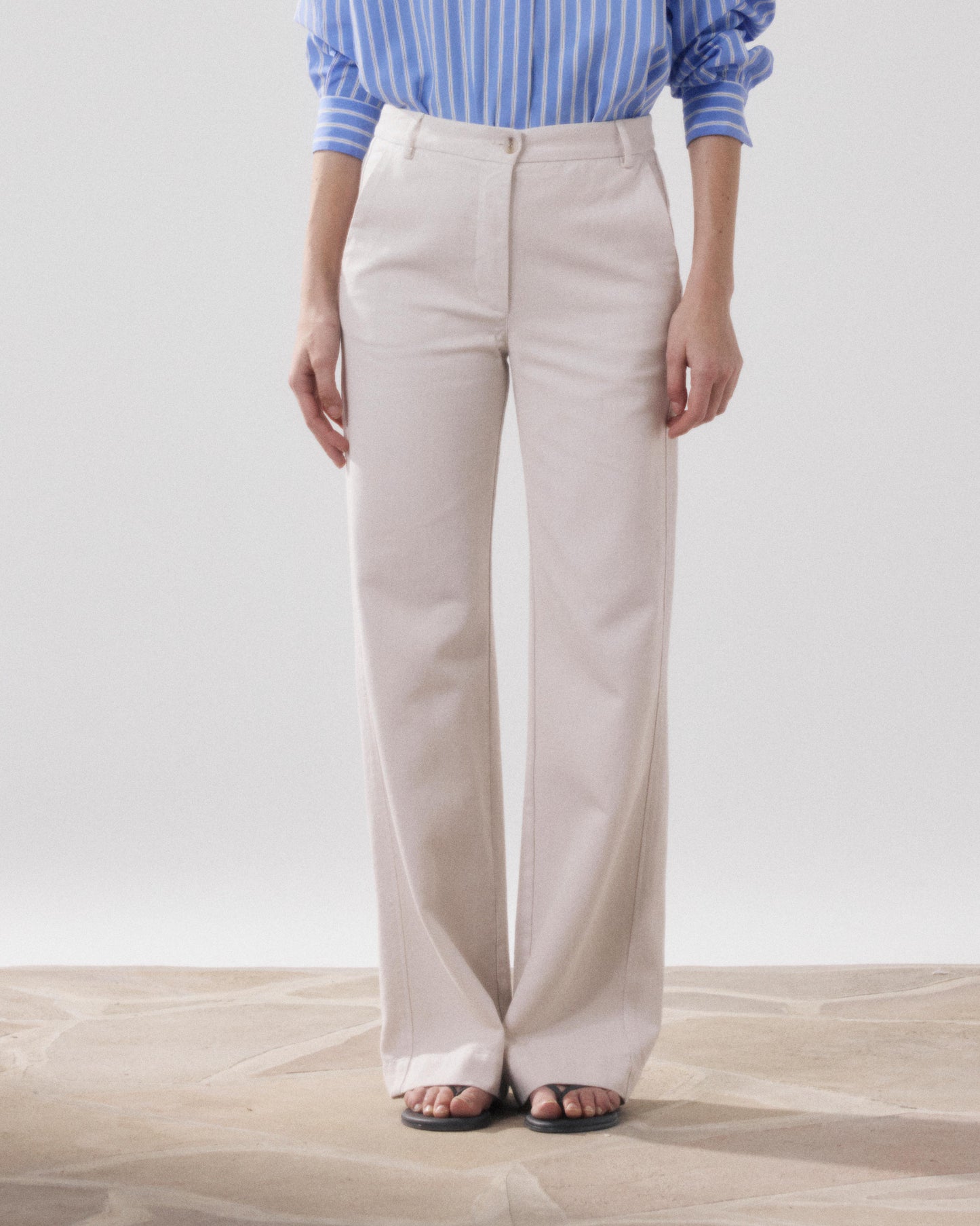 Pantalon Femme en Lyocell & Coton Beige Pandore BFPD601-21
