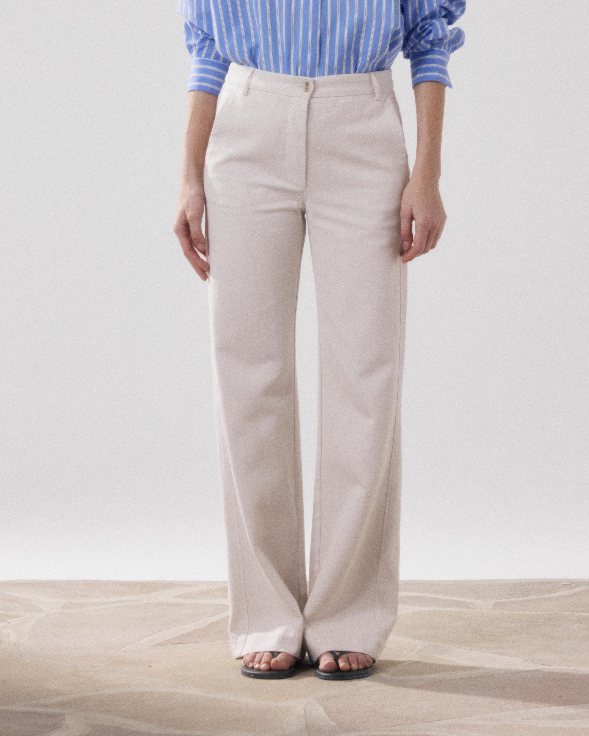 Pantalon Femme en Lyocell & Coton Beige Pandore BFPD601-21