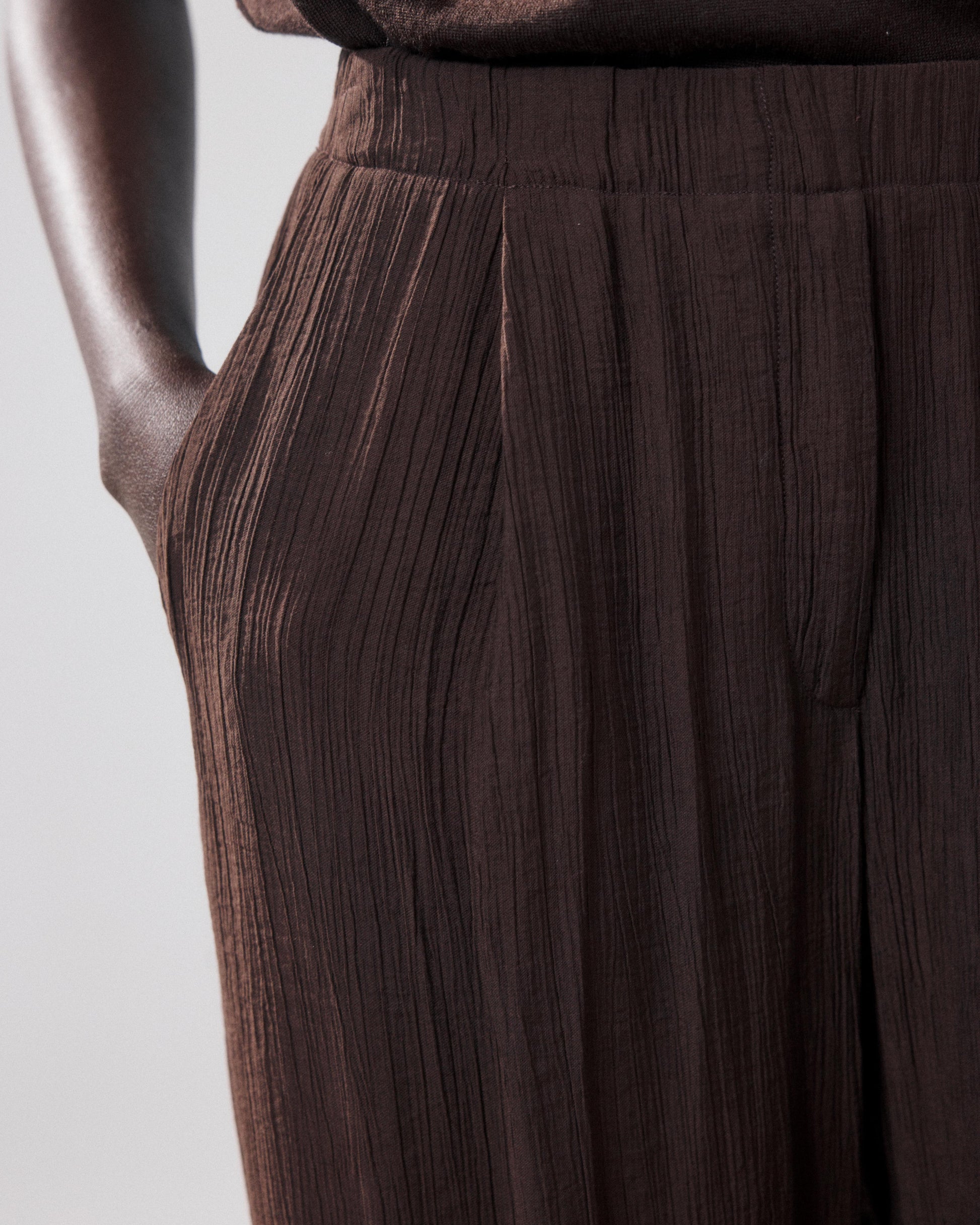 Women's Brown Cotton Pants Landscape BFPH634-09