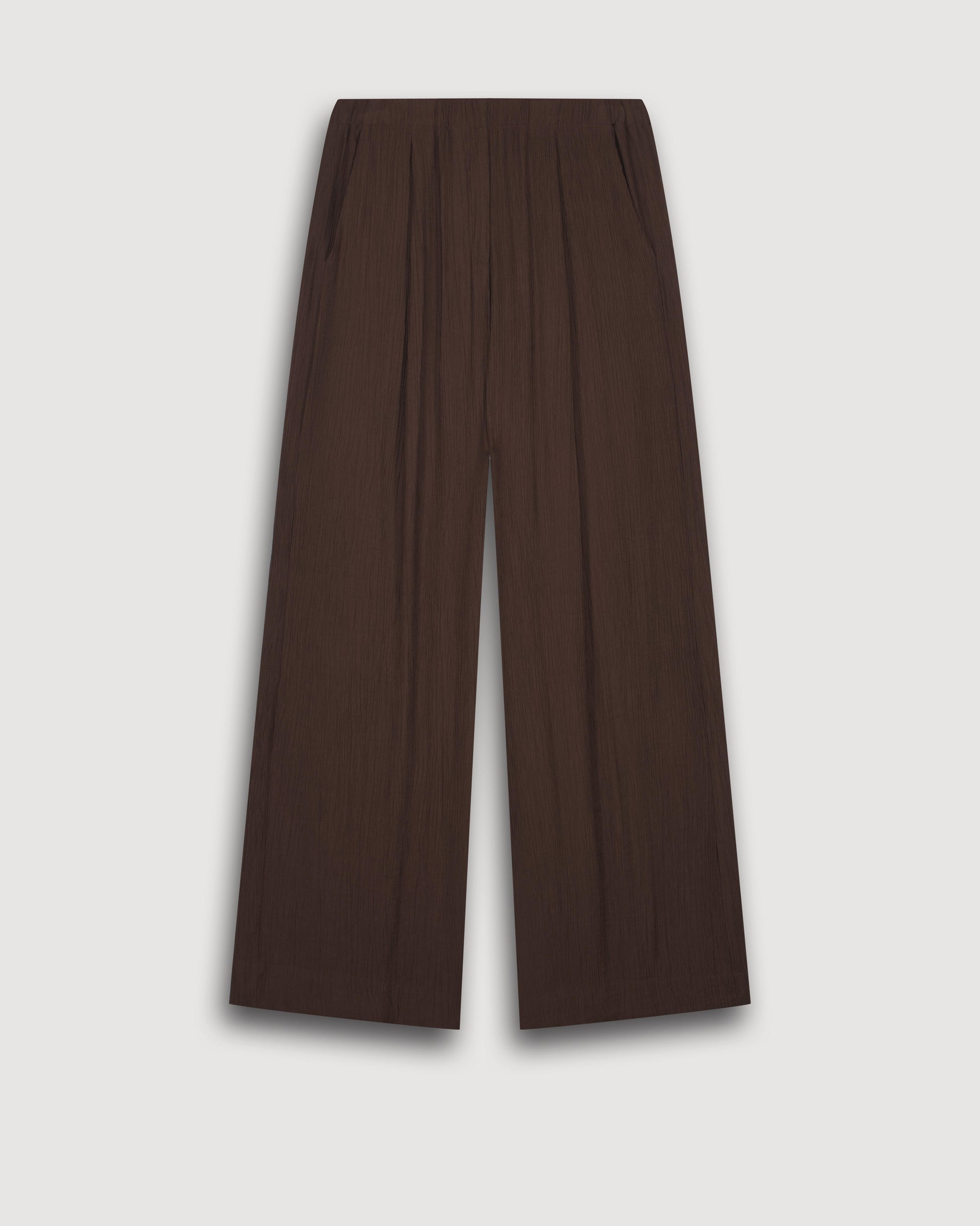 Pantalon Femme en Coton Marron Paysage