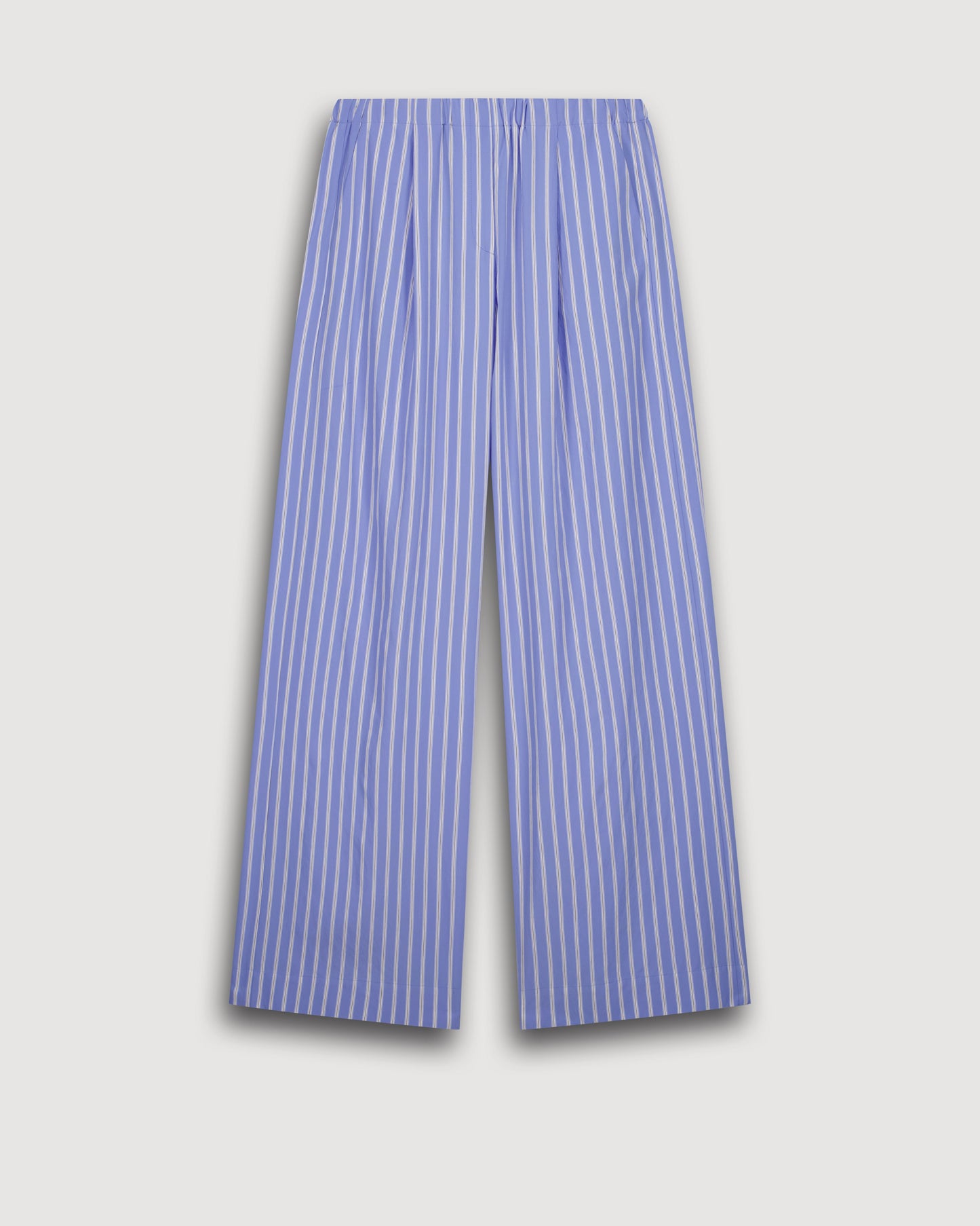 Pantalon Femme en Viscose Bleu & Blanc Paysage