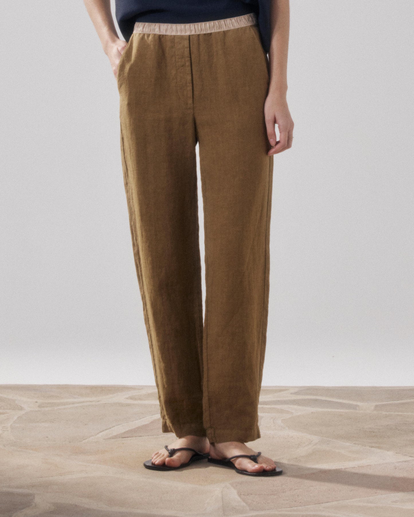 Pantalon Femme en Lin Bronze Pirol BFPM606-28