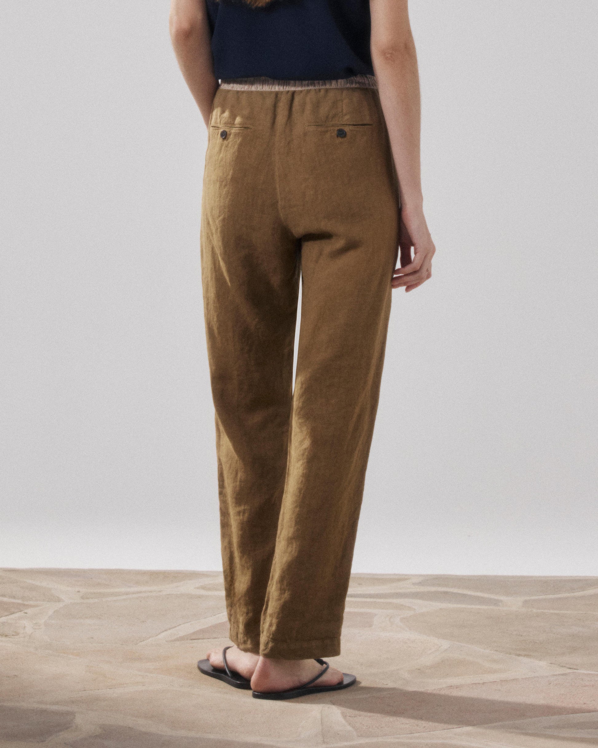 Pantalon Femme en Lin Bronze Pirol BFPM606-28