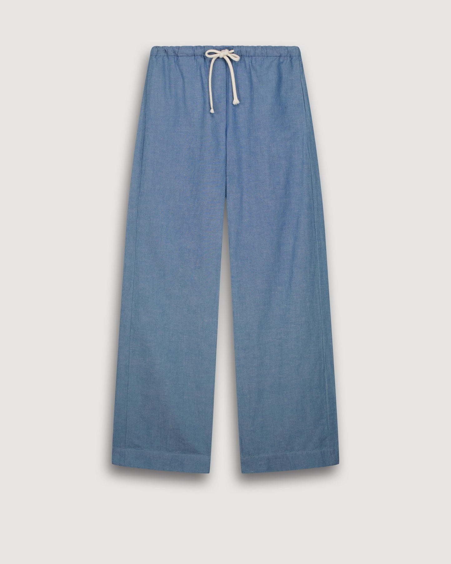 Pantalon Femme en Coton & Lin Bleu Denim Pulam