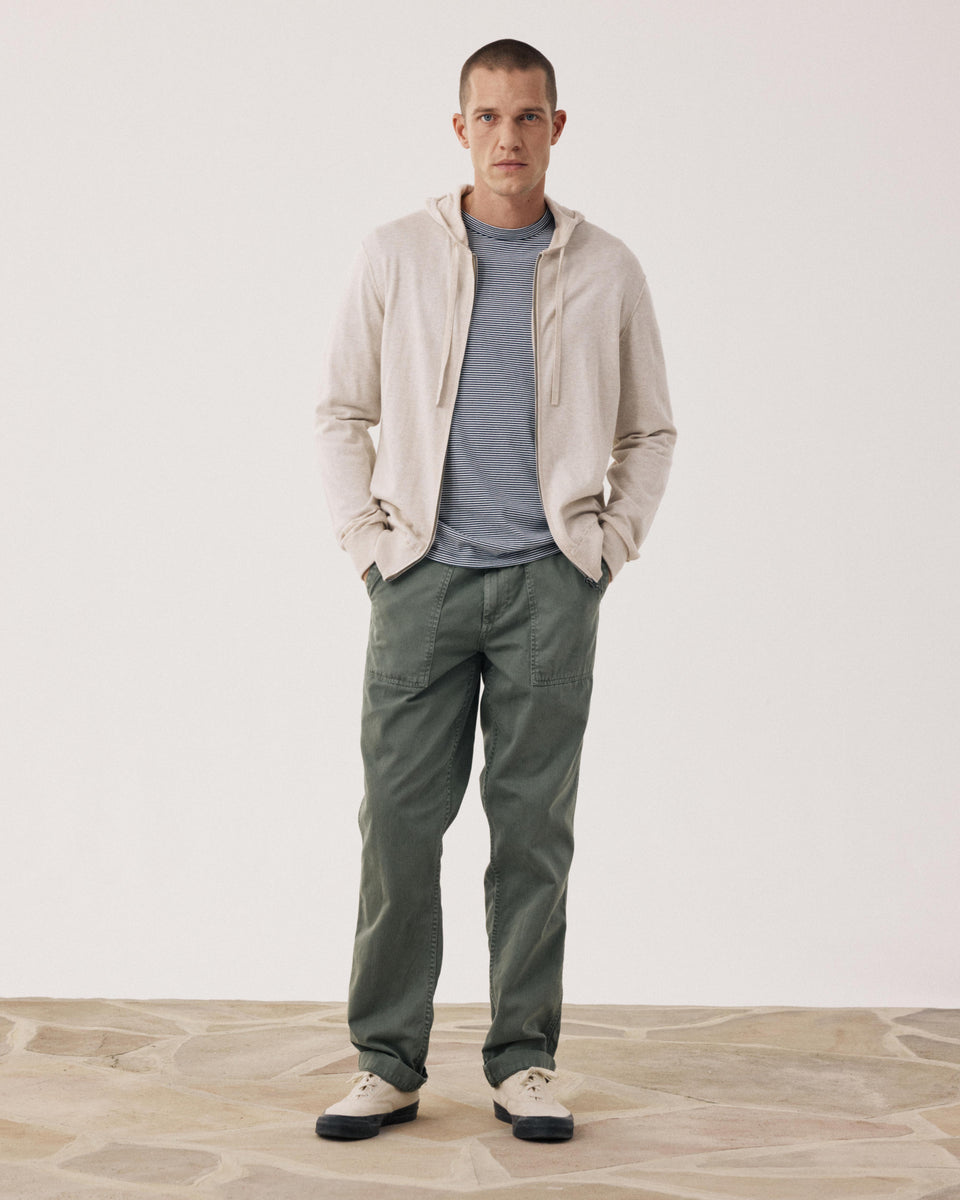 Puente Hombre en algodón Supima y cachemira Beige Hoody - Image alternative