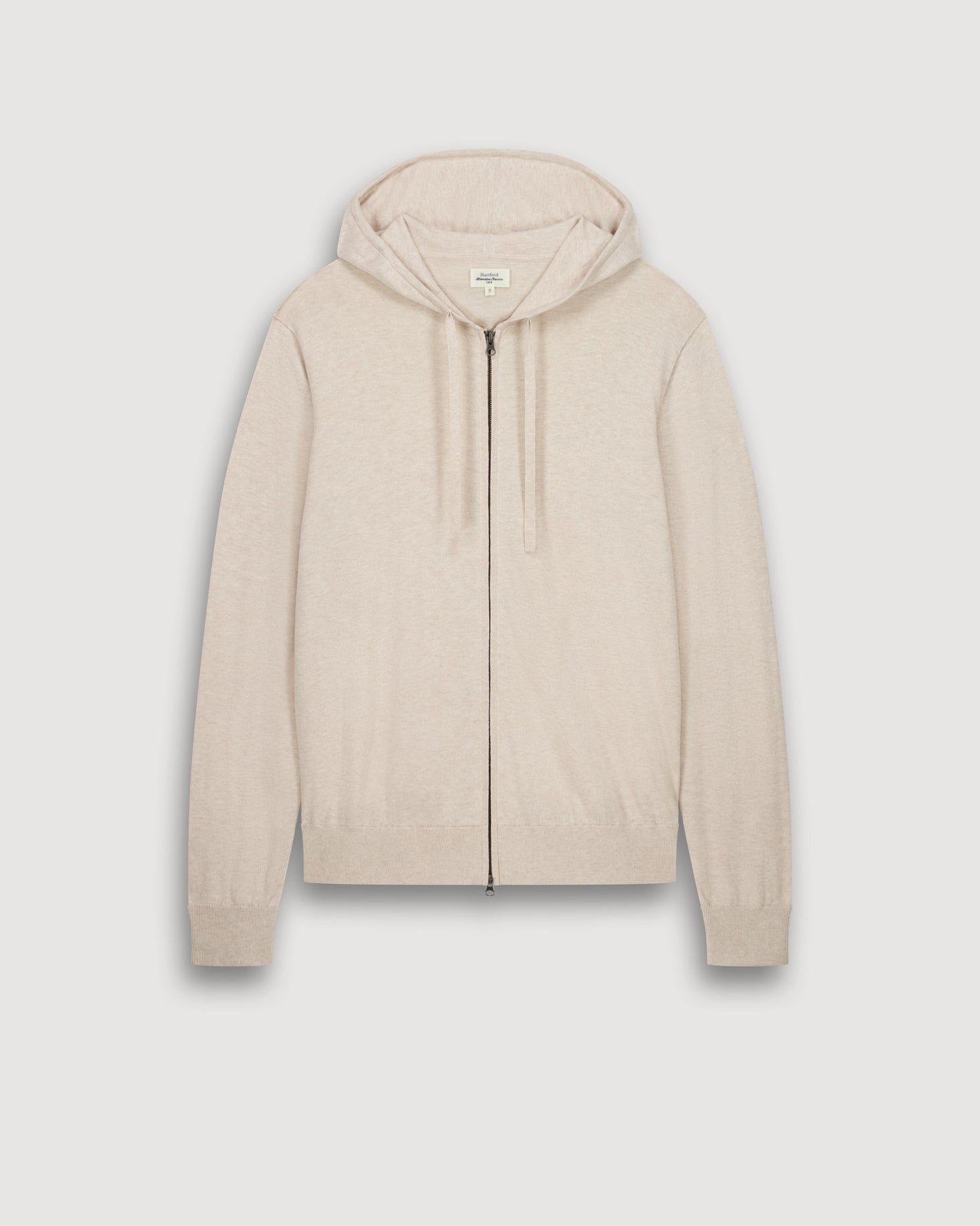 Pull Homme en coton Supima & Cachemire Beige Hoody BFQ2314-08