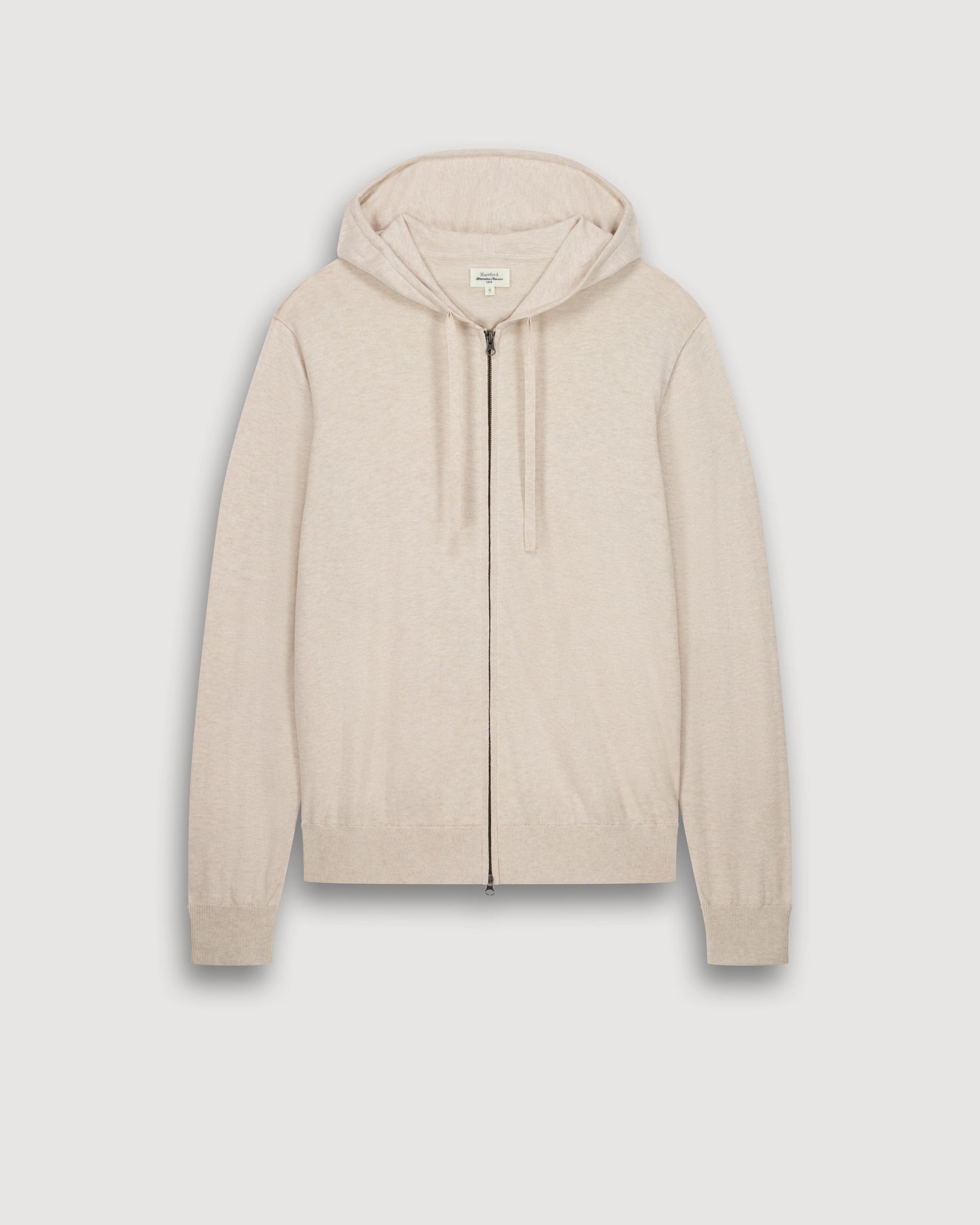 Pull Homme en coton Supima & Cachemire Beige Hoody BFQ2314-08