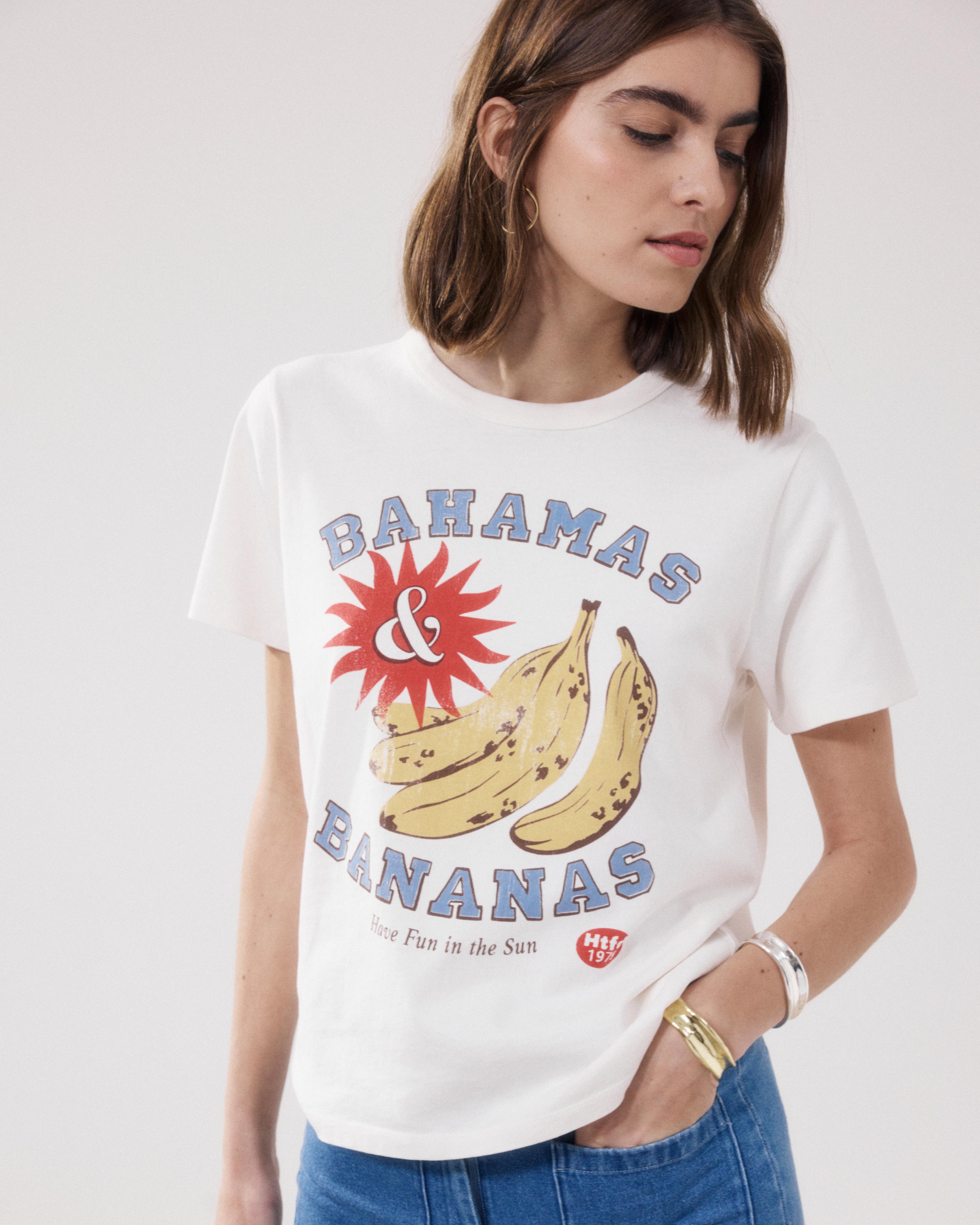 Tebanas Women's Off-White Cotton T-shirt BFQN509-01 - Women's T