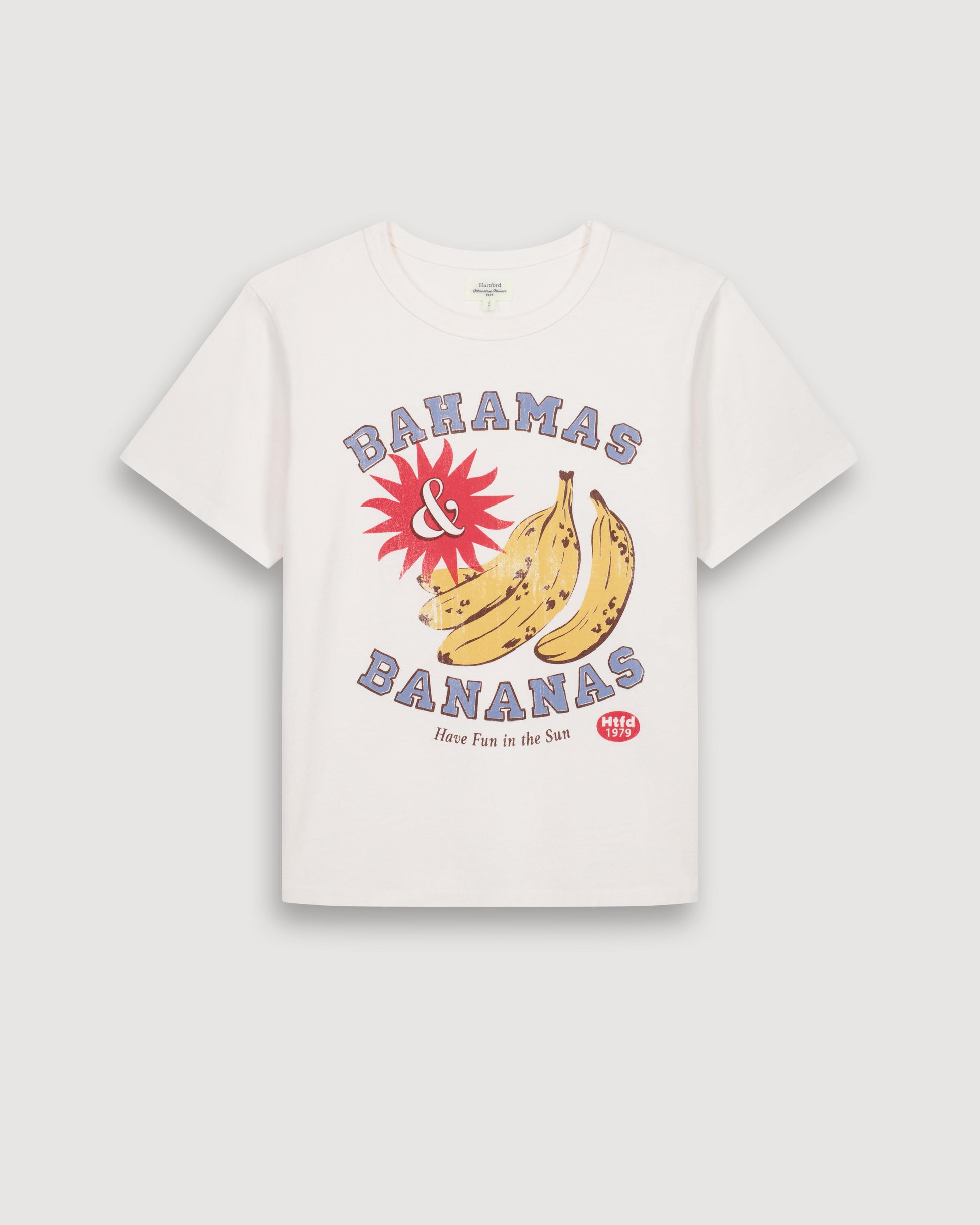 T-shirt voor dames van ecru katoen Tebanas