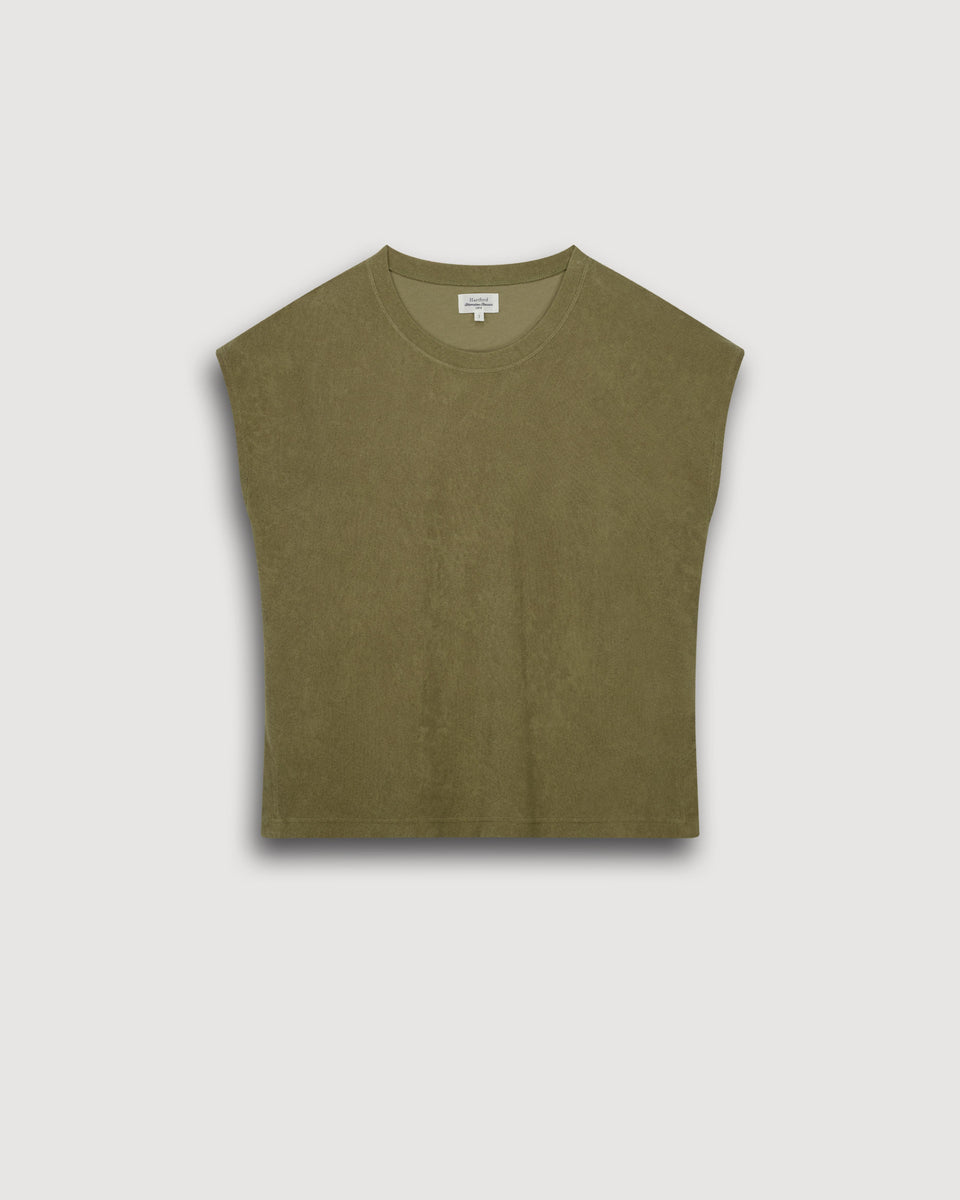 T-Shirt Femme en Eponge Vert Tebrody - Image 3
