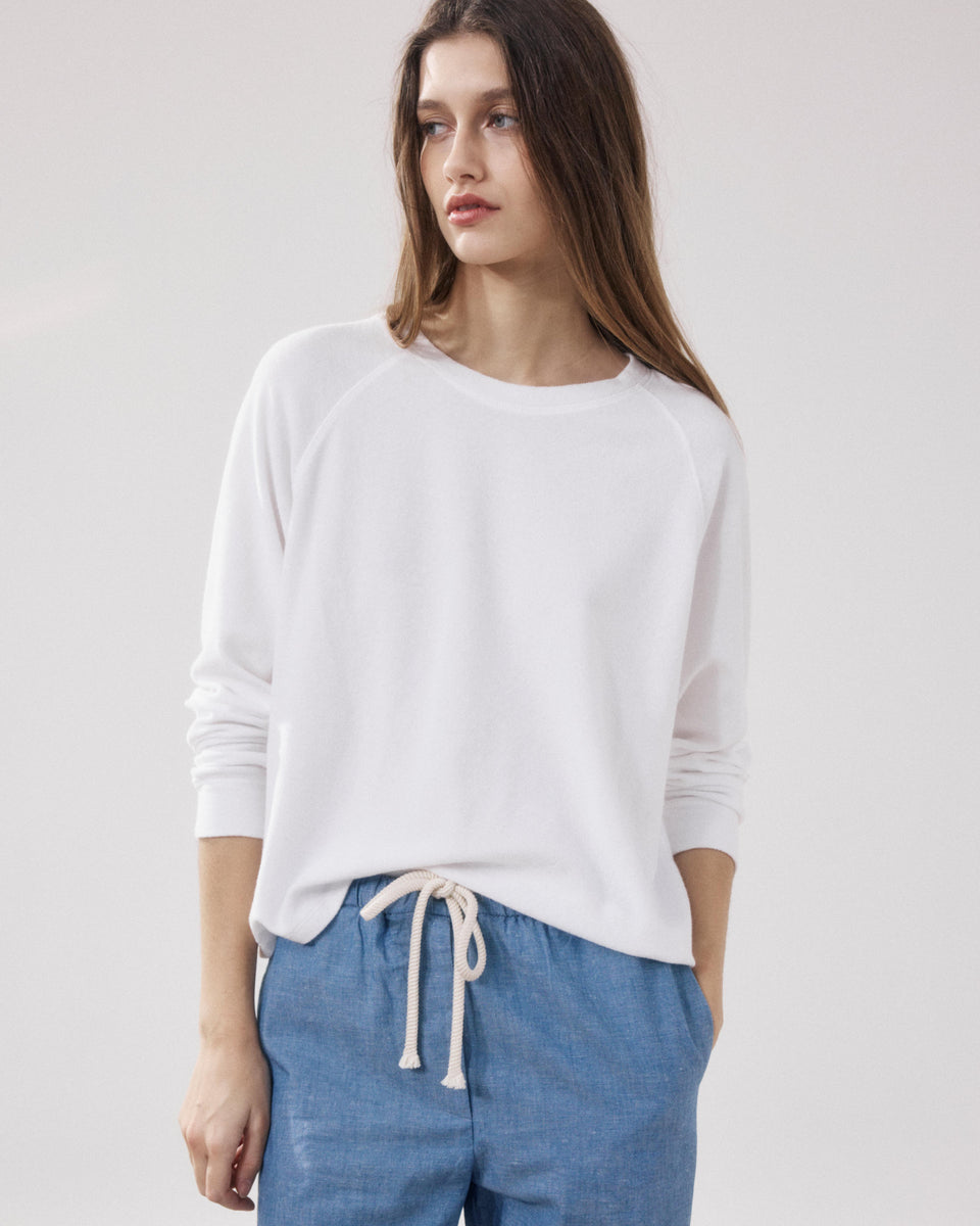 Sudadera de rizo blanco para mujer Tahiry - Image 3