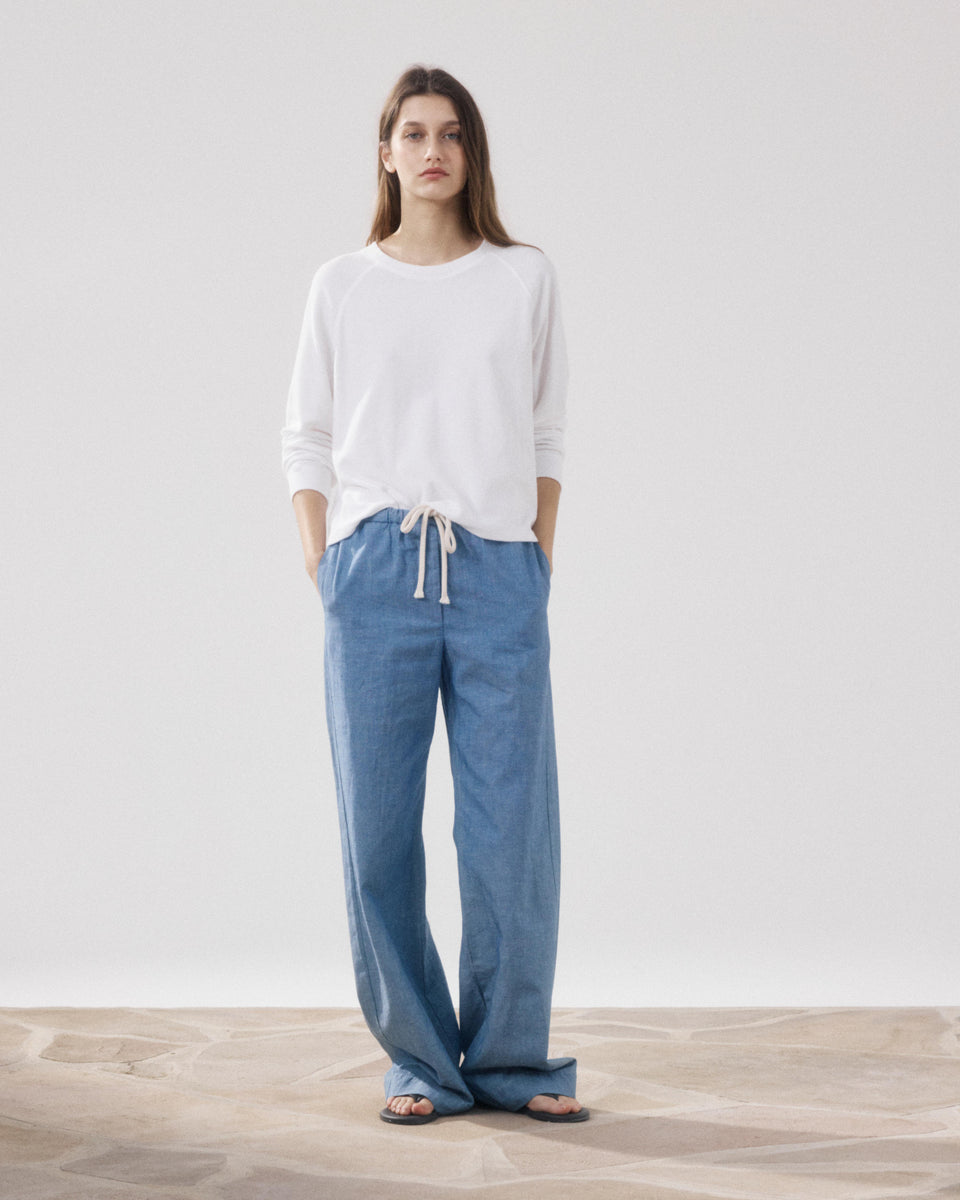 Tahiry Women's White Terry Sweatshirt - Image alternative