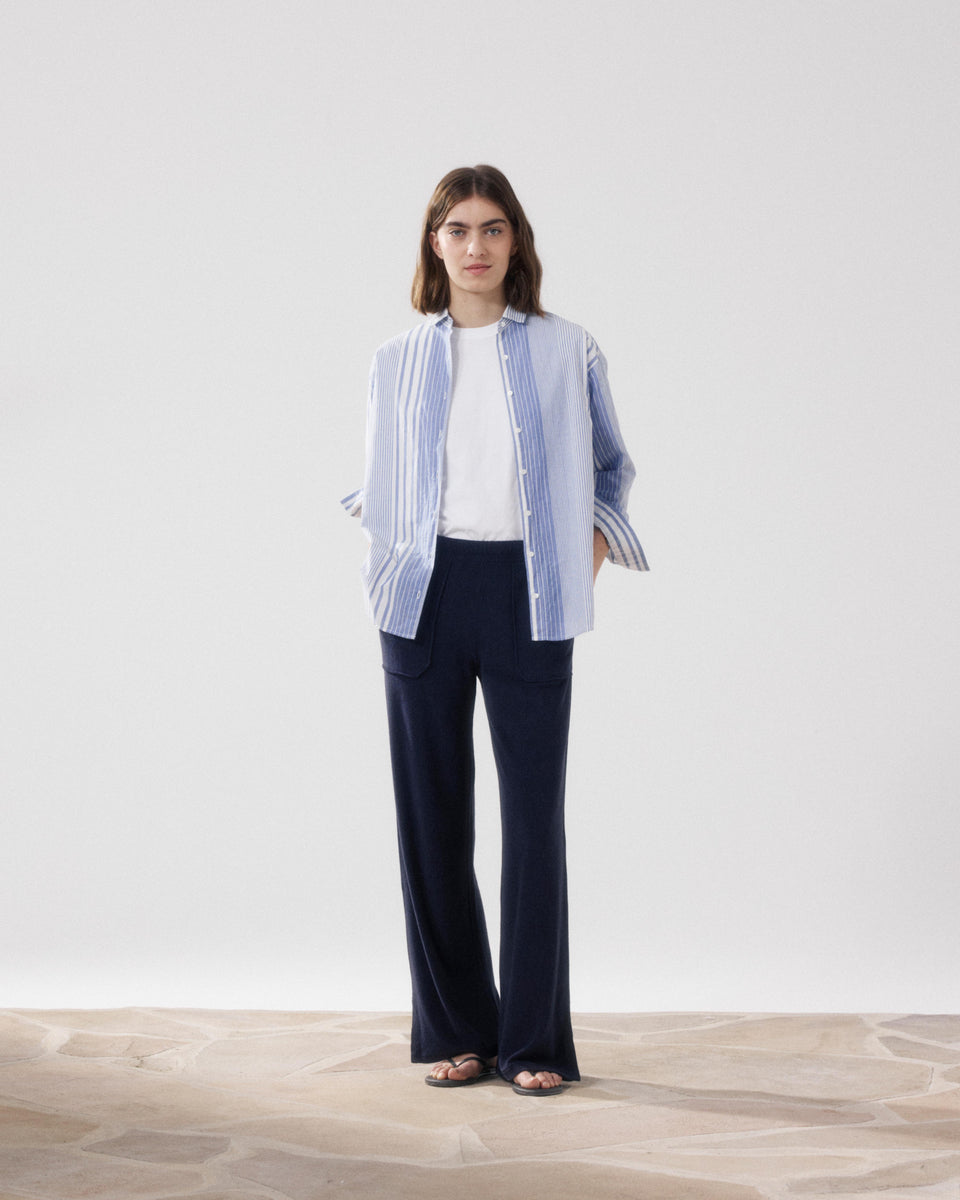 Pantaloni Donne Spugna Bleu Nuit Tipia - Image principale