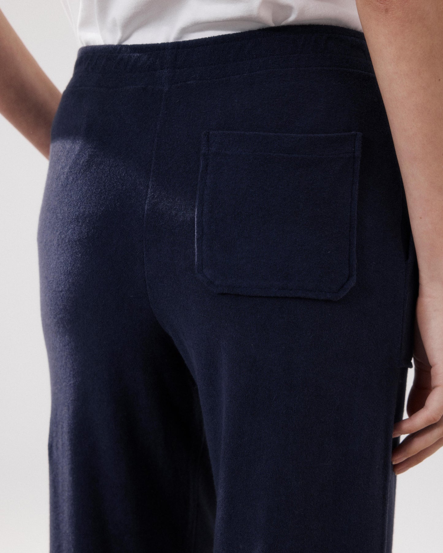 Pantalon Femme en Eponge Bleu Nuit Tipia