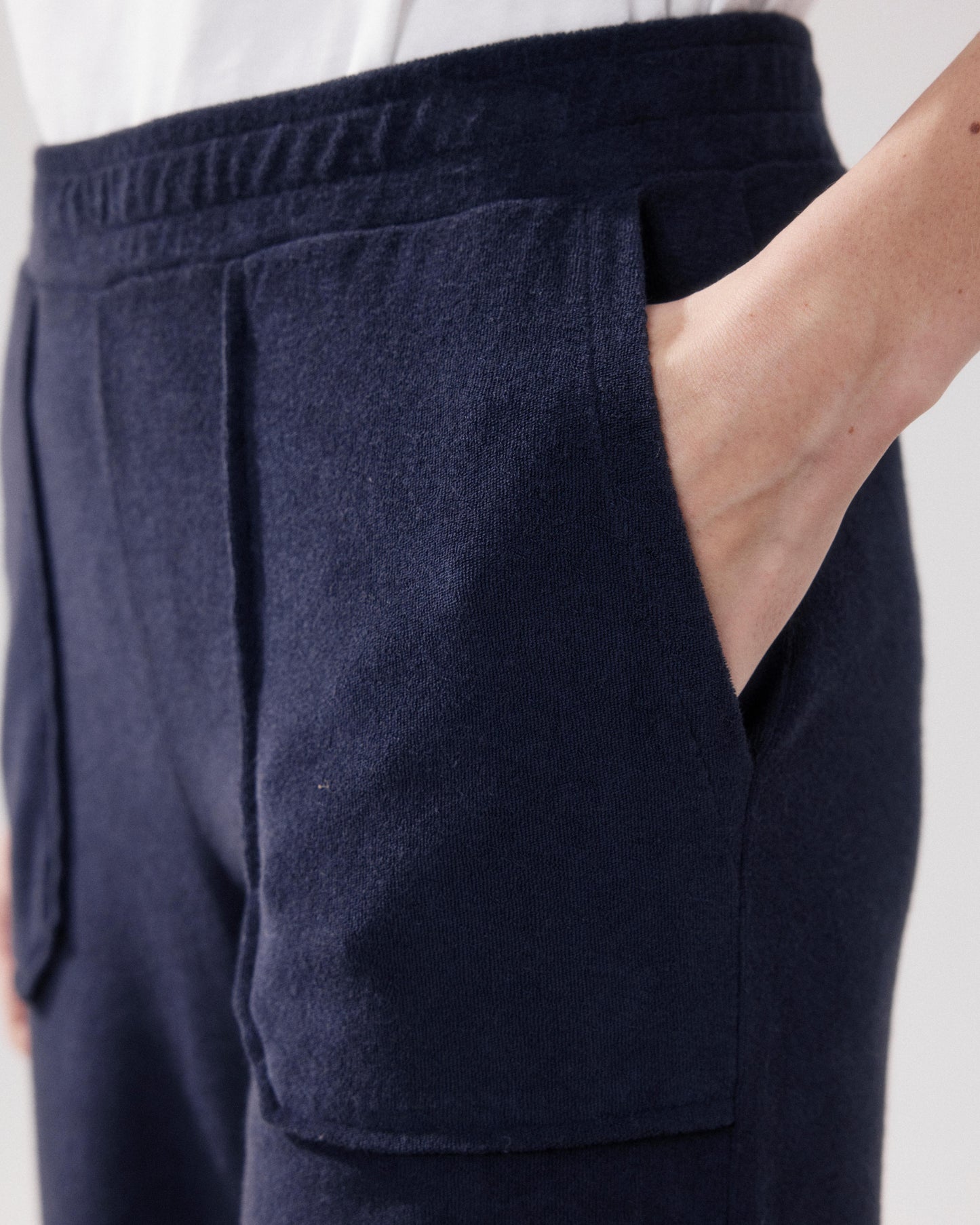 Pantalon Femme en Eponge Bleu Nuit Tipia