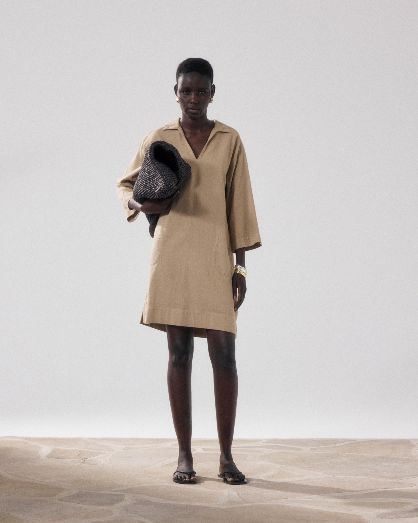 Abito da donna in Twill Di Cotone beige Ralli