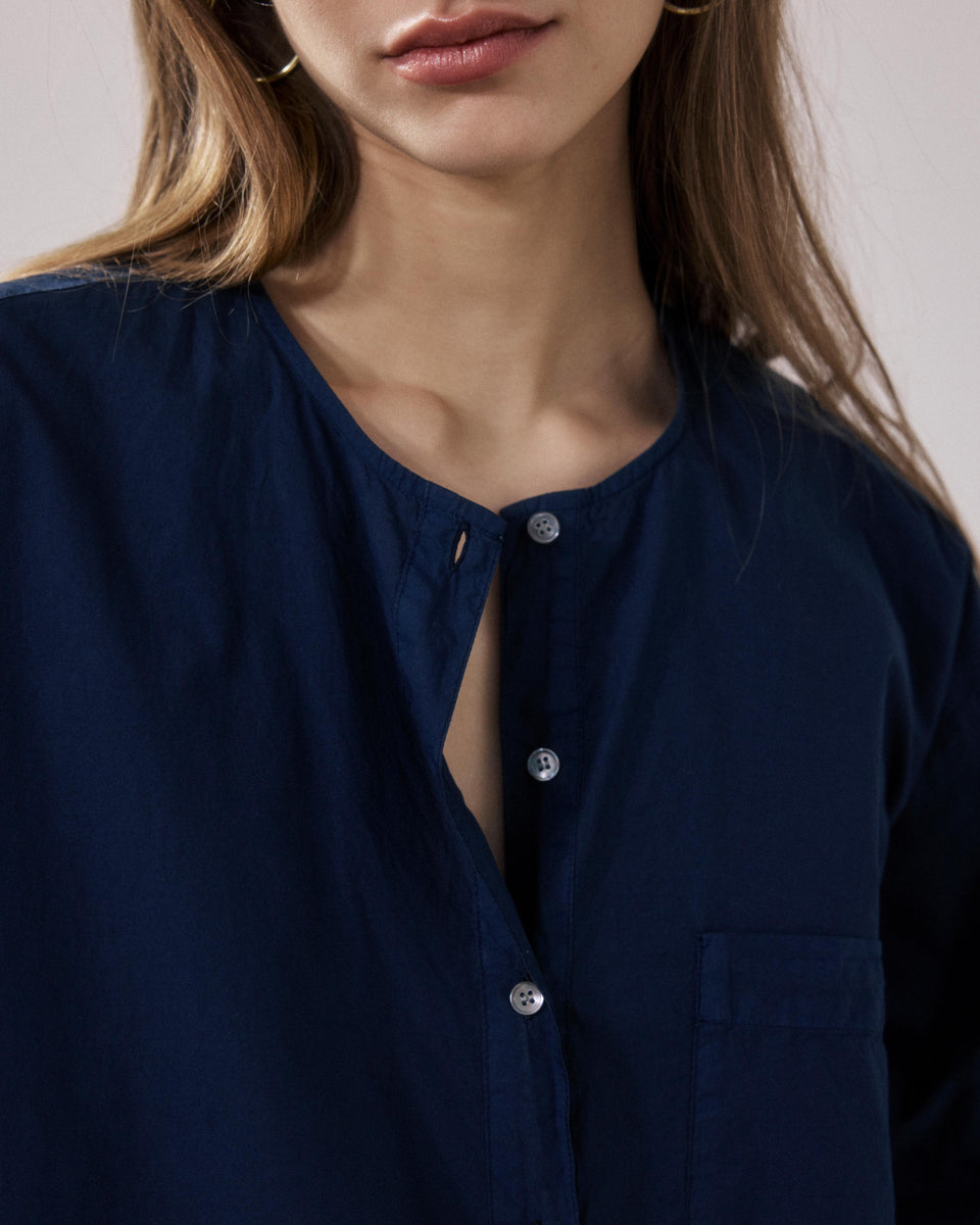 Vestido de popelín azul medianoche para mujer Rister - Image 3