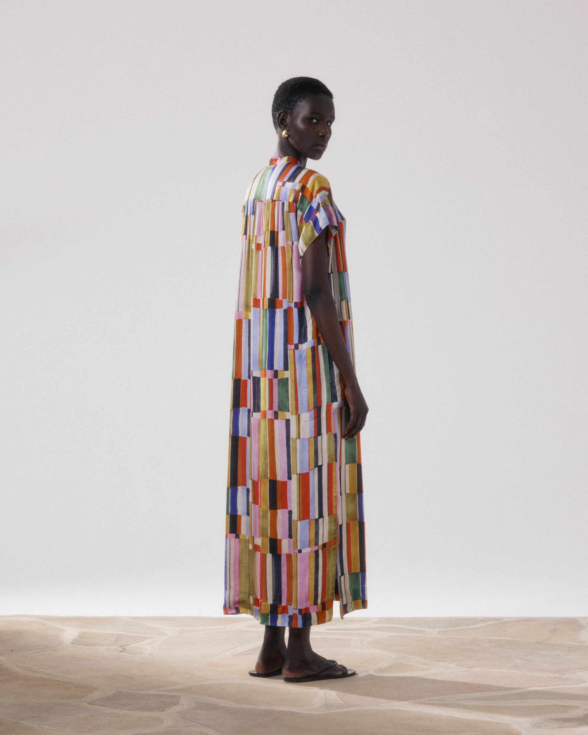 Riyu Women's Multicolor Printed Viscose Dress BFRG620-01 - Women's Dress