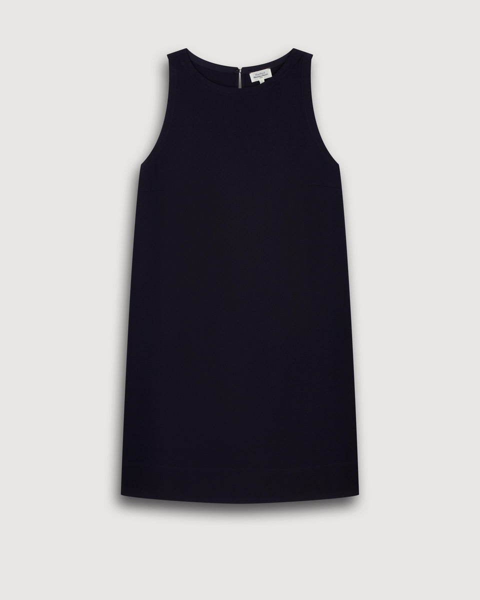 Vestido de crepé azul medianoche para mujer Ruelle - Image 3