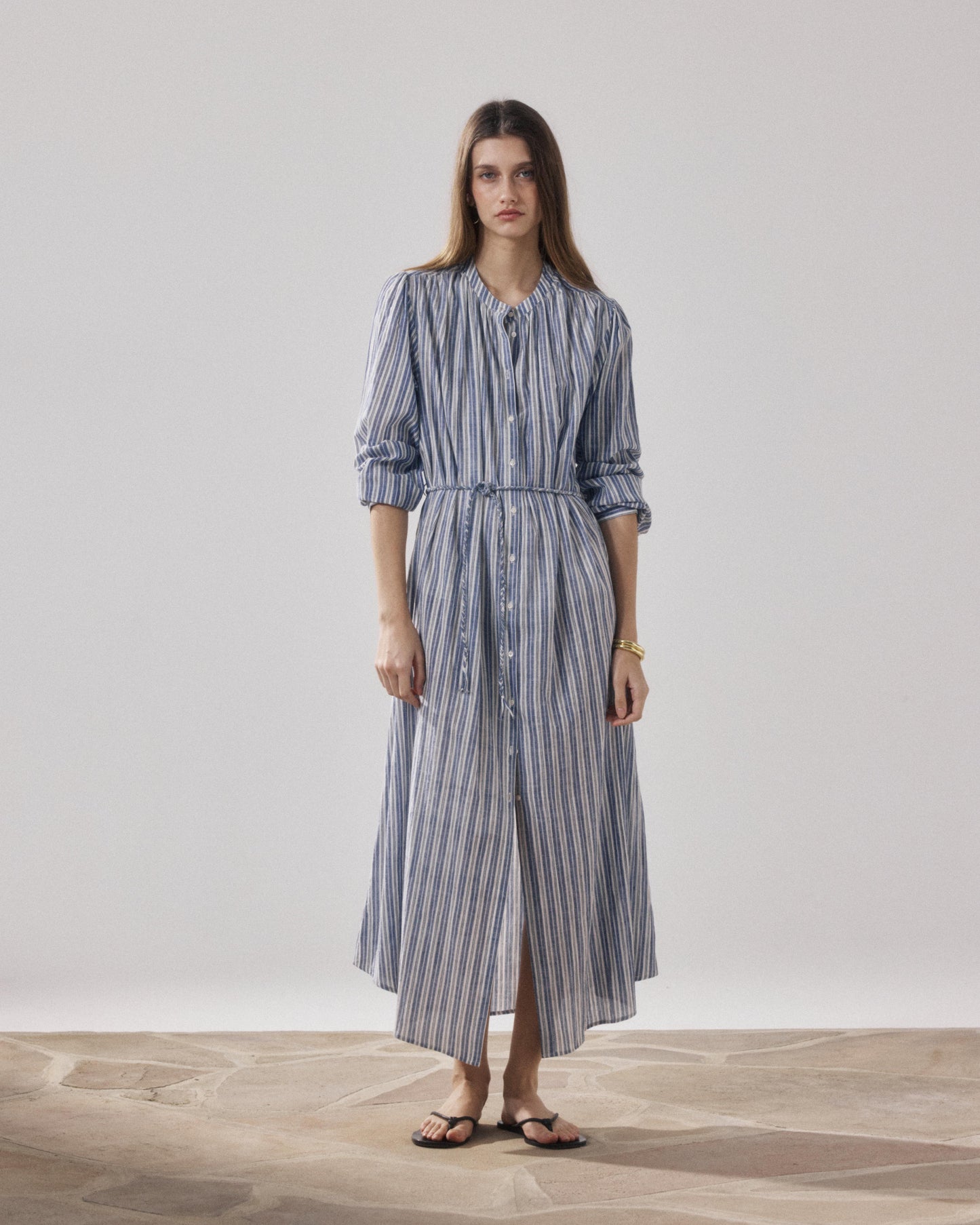 Robe Femme en Coton Bleu Ryton