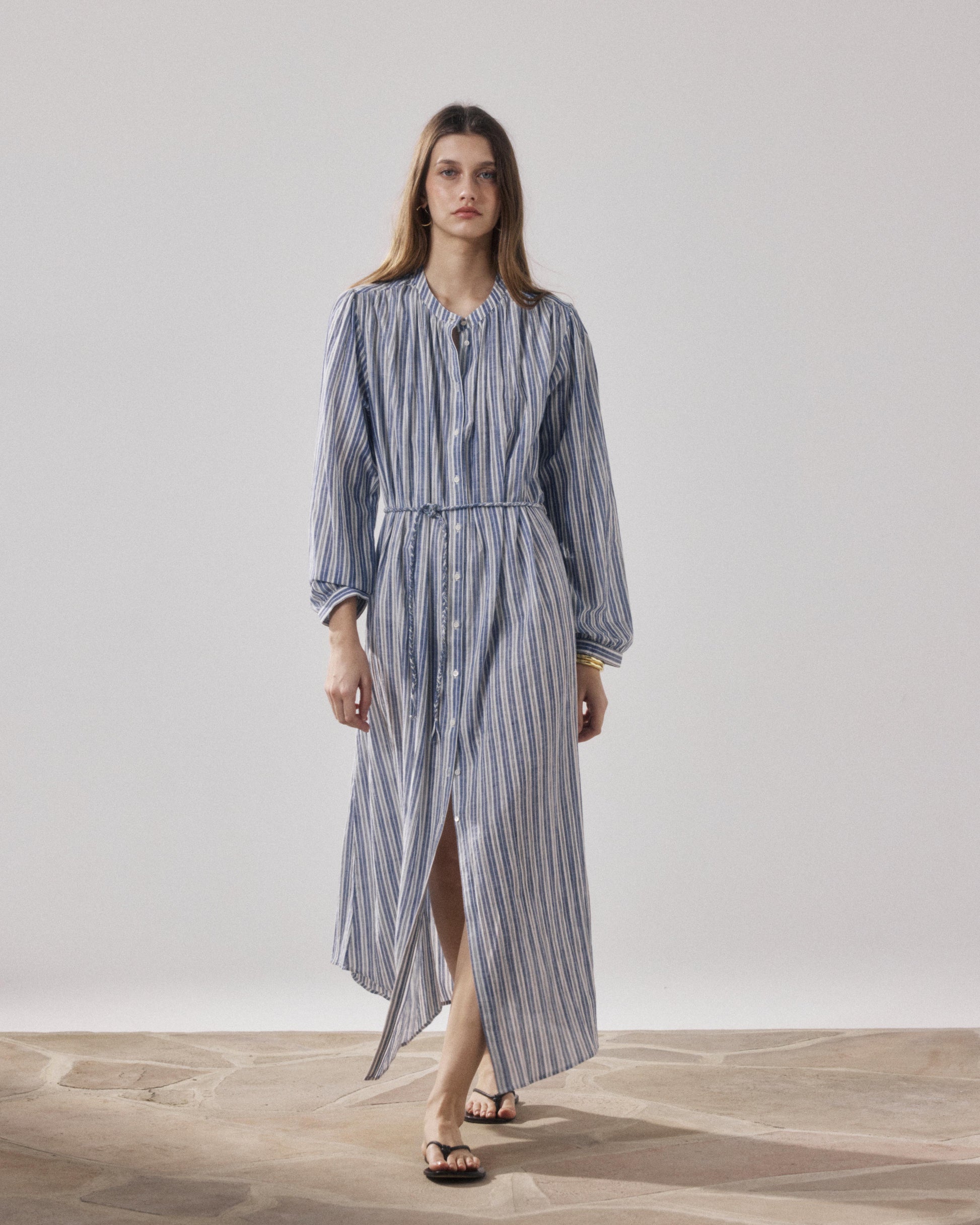 Robe Femme en Coton Bleu Ryton