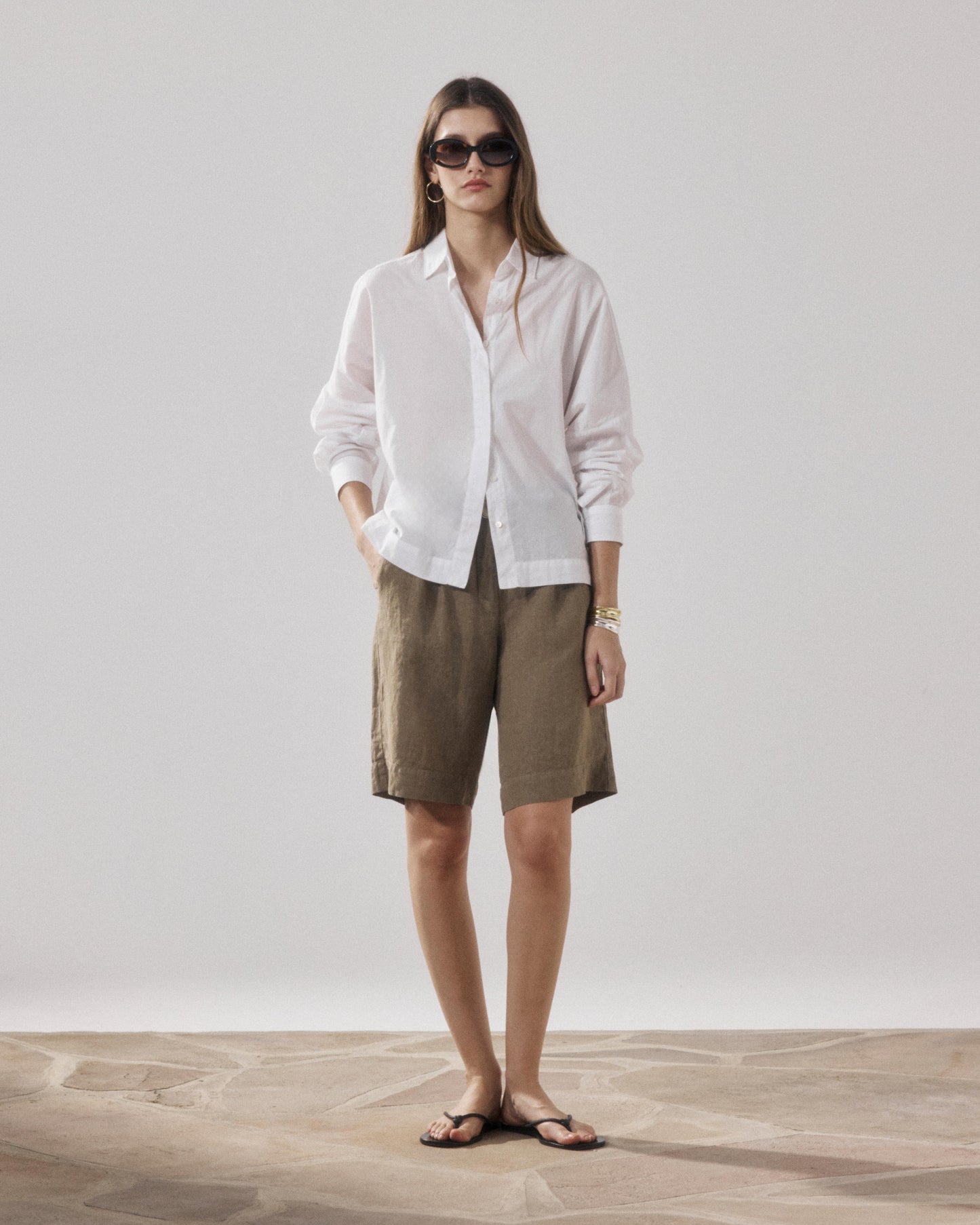 Women's Khaki Sterling Linen Short
