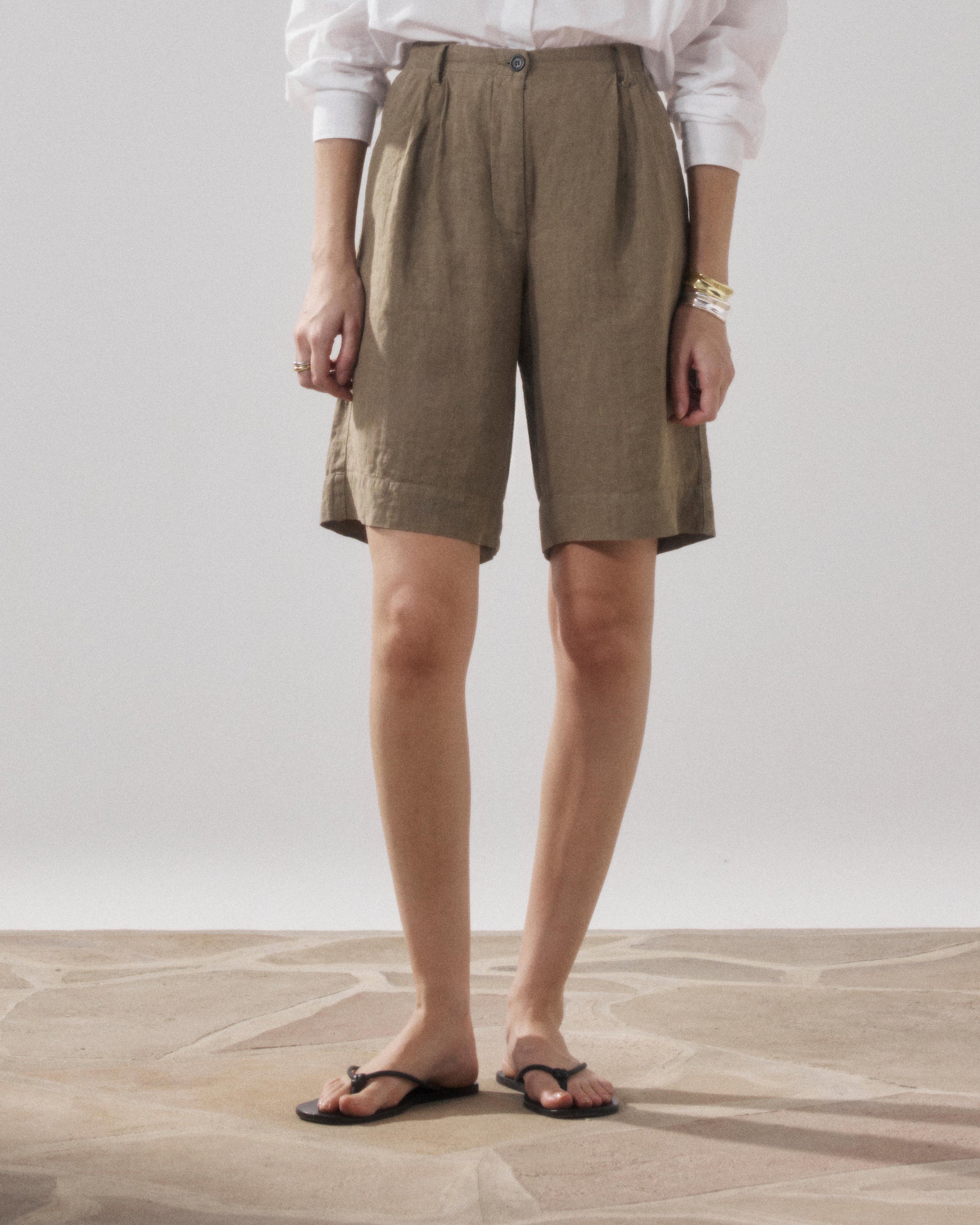 Women's Khaki Sterling Linen Short