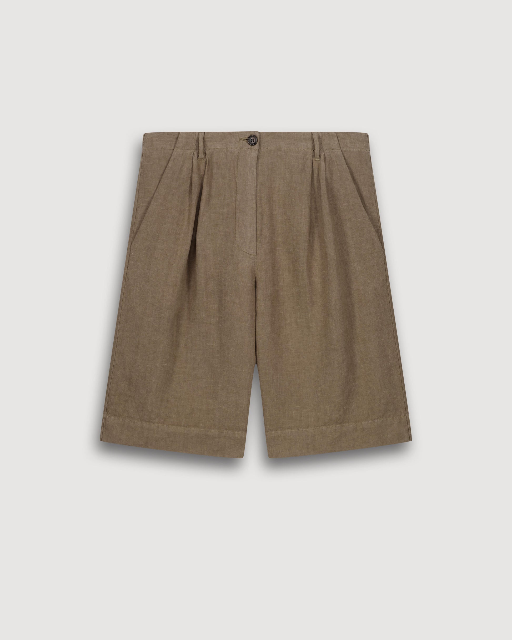 Short Femme en Lin Khaki Sterling
