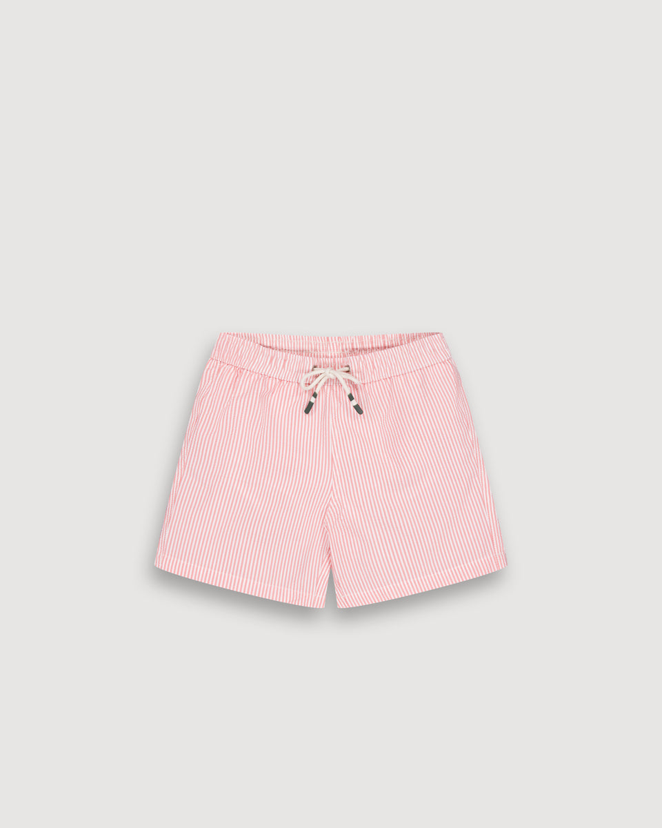 Achille Jongens Koraal Seersucker Zwembroek - Image principale