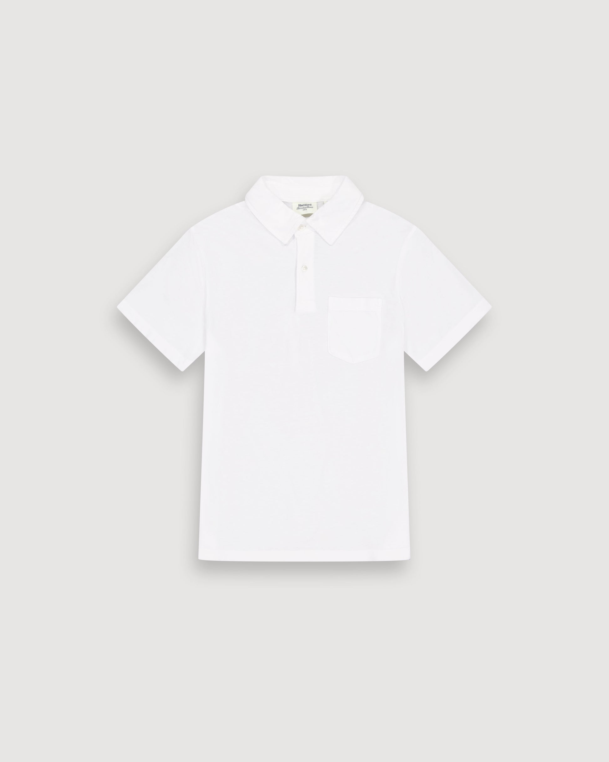 Polo Garçon en Jersey De Lyocel & Coton Blanc Polo Kid BFTAF305-01