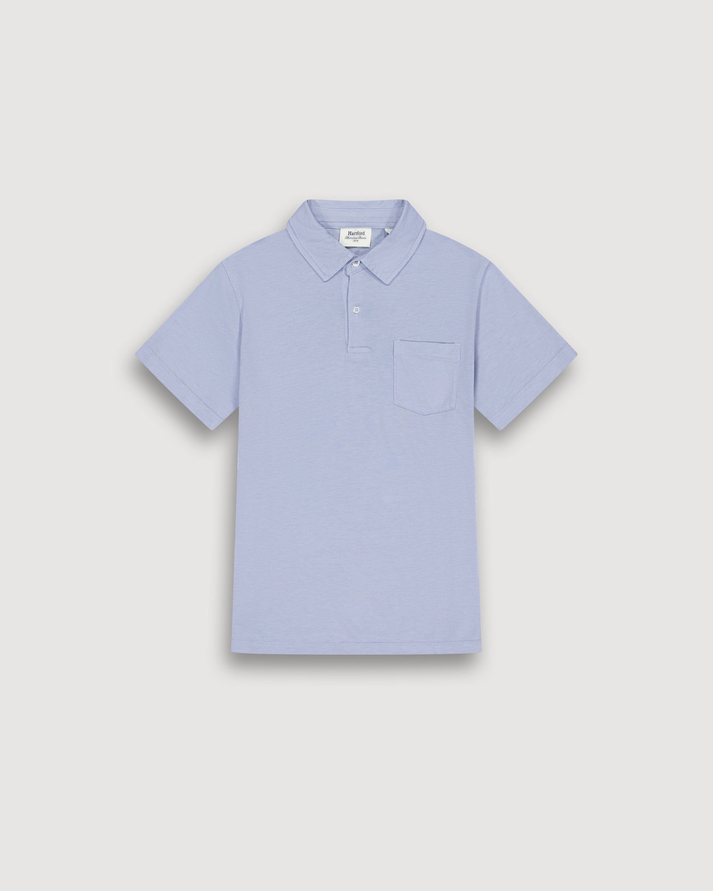 Garçon en Jersey De Lyocel & Coton Bleu Clair Polo Kid BFTAF305-09