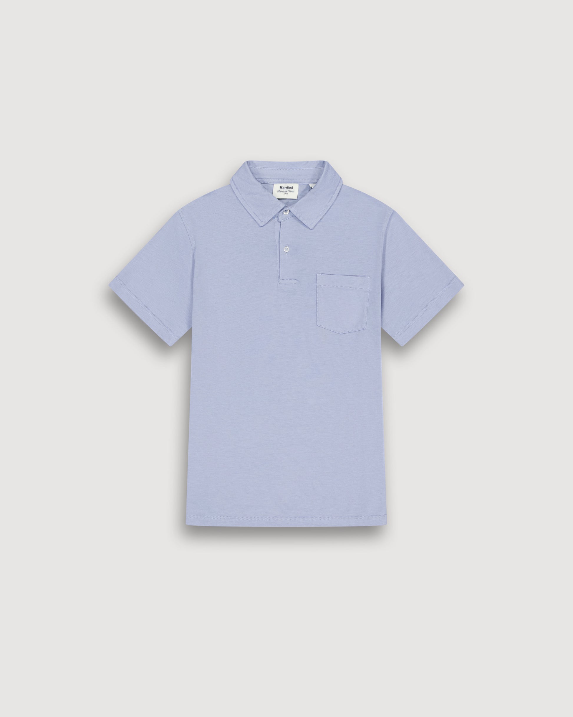Garçon en Jersey De Lyocel & Coton Bleu Clair Polo Kid BFTAF305-09