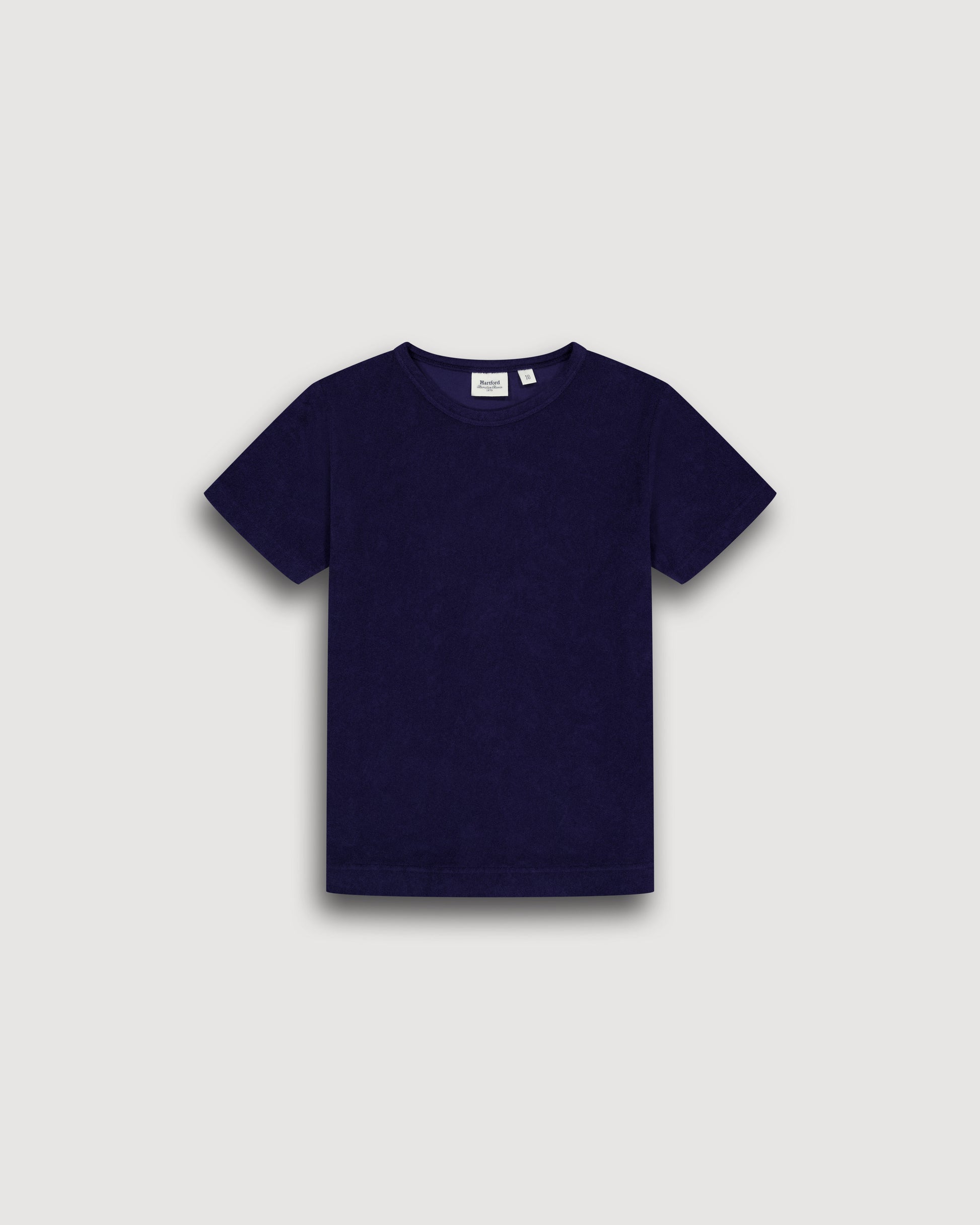 T-Shirt Garçon en Eponge Bleu Marine Bouclette BFTAH306-03