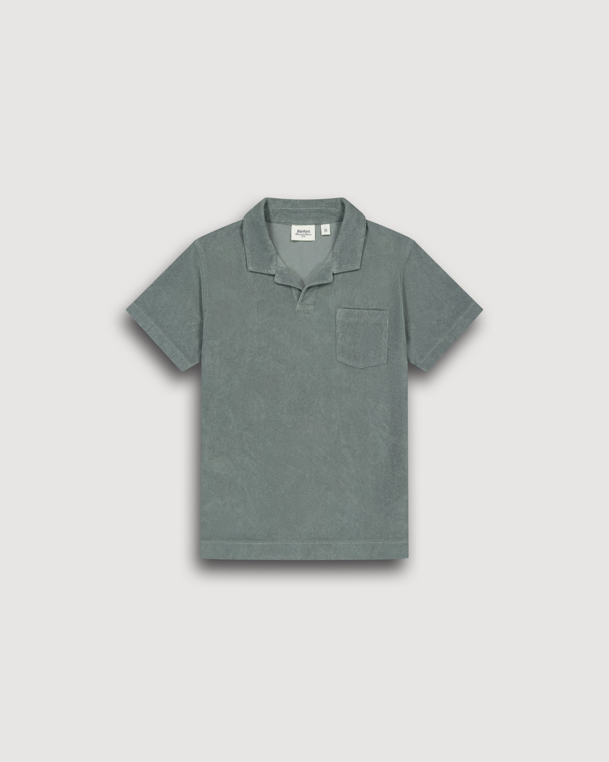 Polo Garçon en Eponge Vert Militaire Bouclette BFTAJ306-06