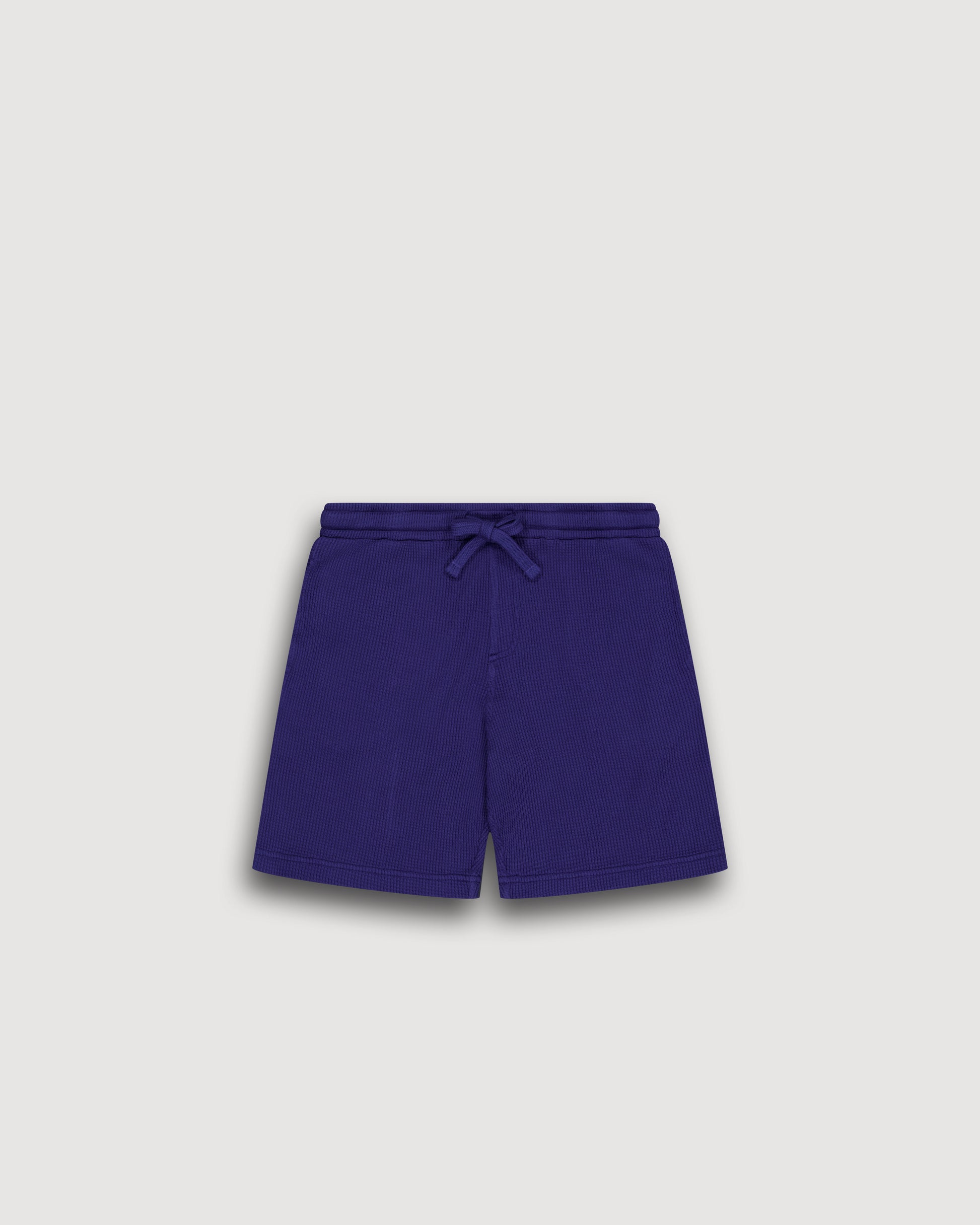 Short Garçon en Coton Gaufré Bleu Indigo Waffle Bermuda Kid BFTAK310-03