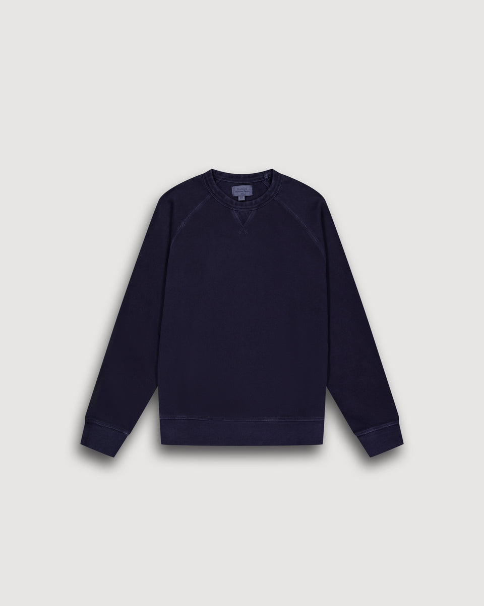 Marineblauw Slubkatoen Sweatshirt voor jongens - Image principale