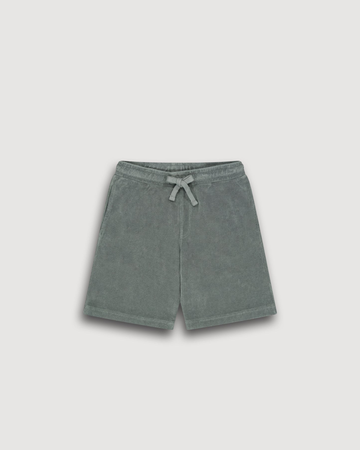 Short Garçon en Eponge Vert Militaire Bouclette BFTAS311-04