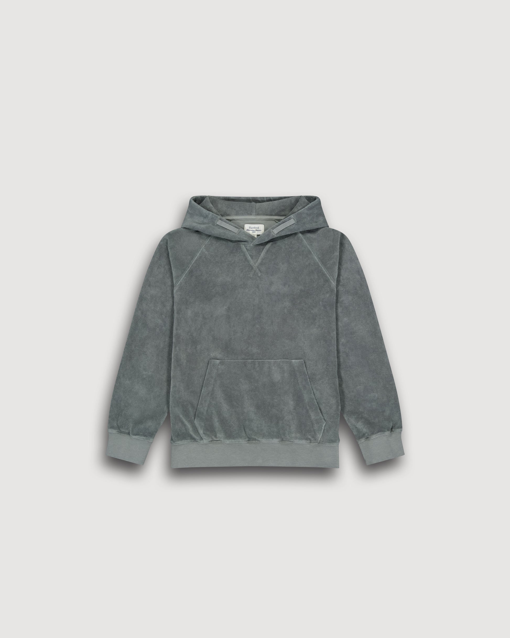 Sweatshirt Garçon en Eponge Vert Militaire Bouclette BFTAT311-04