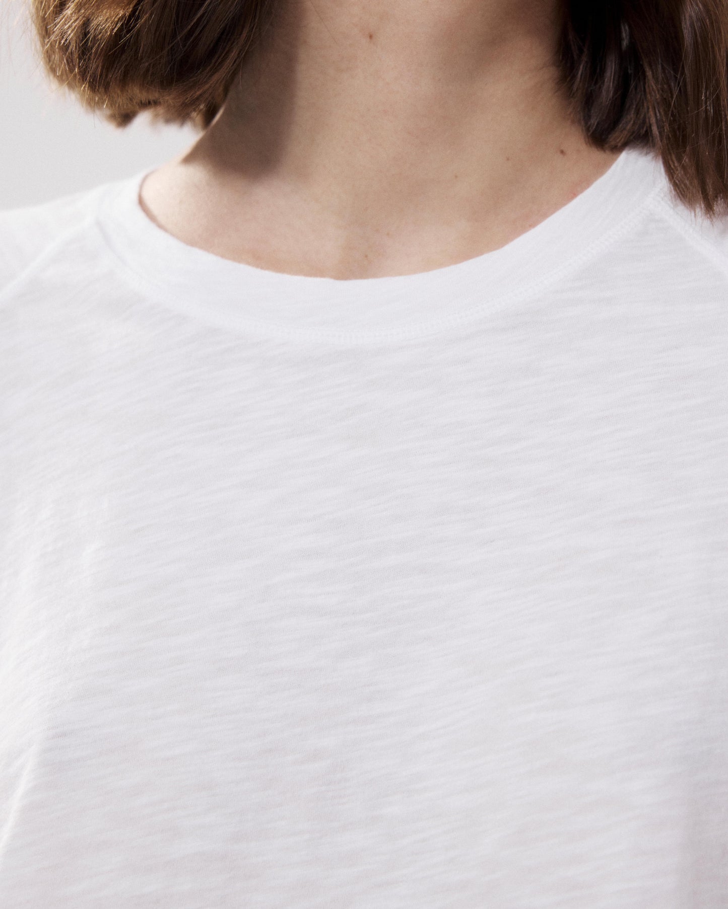 Women's White Flamed Cotton T-shirt Teodal