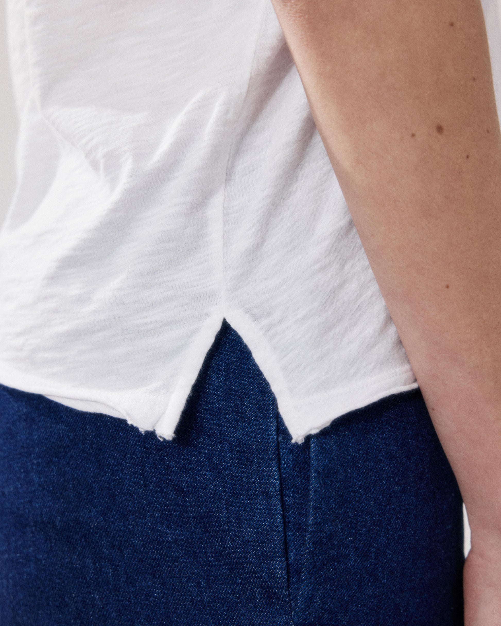 T-shirt Femme en Coton Flammé Blanc Tovony