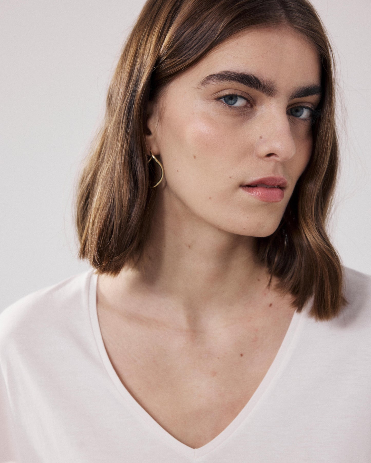 T-Shirt Femme en Lyocell & Coton Ecru Tokiyo