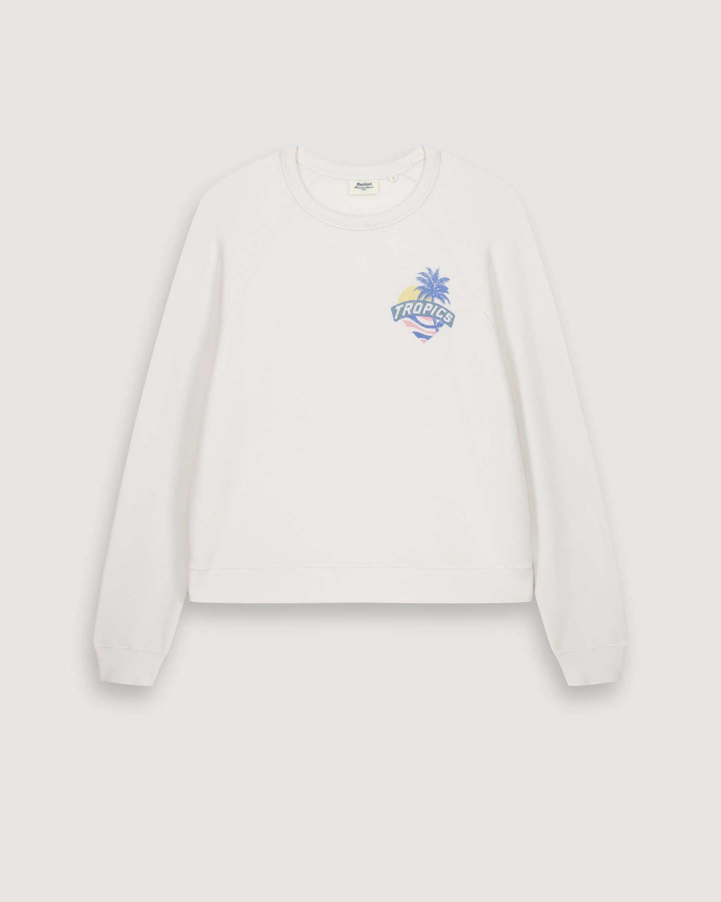 Sweatshirt Femme en Molleton Ecru Tatropic