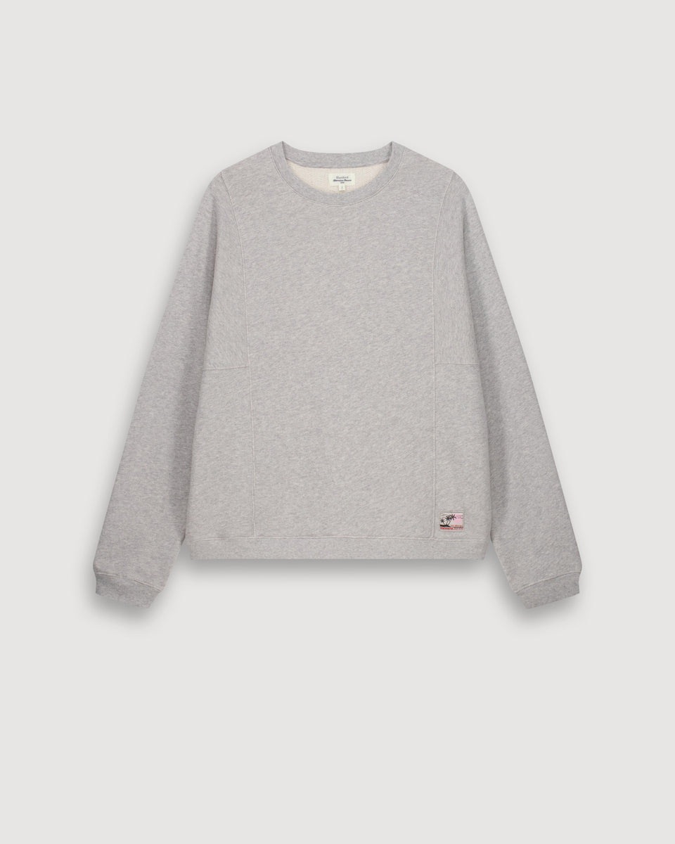 Sweatshirt Femme en Molleton Gris Chiné Tamarillo - Image 3