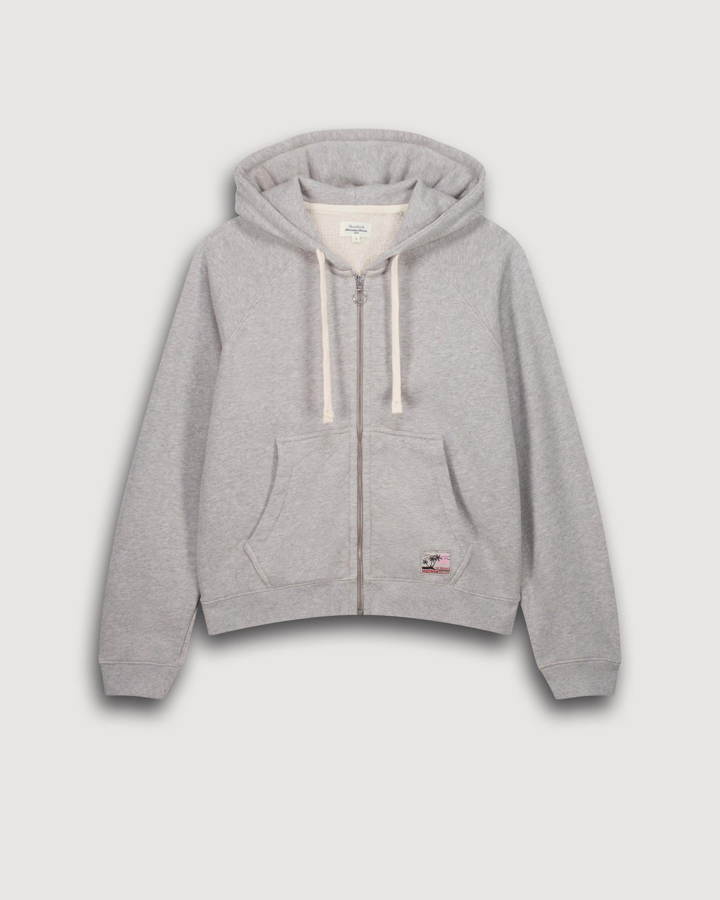 Dames sweatshirt van grijs gemêleerd Fleece Tamby