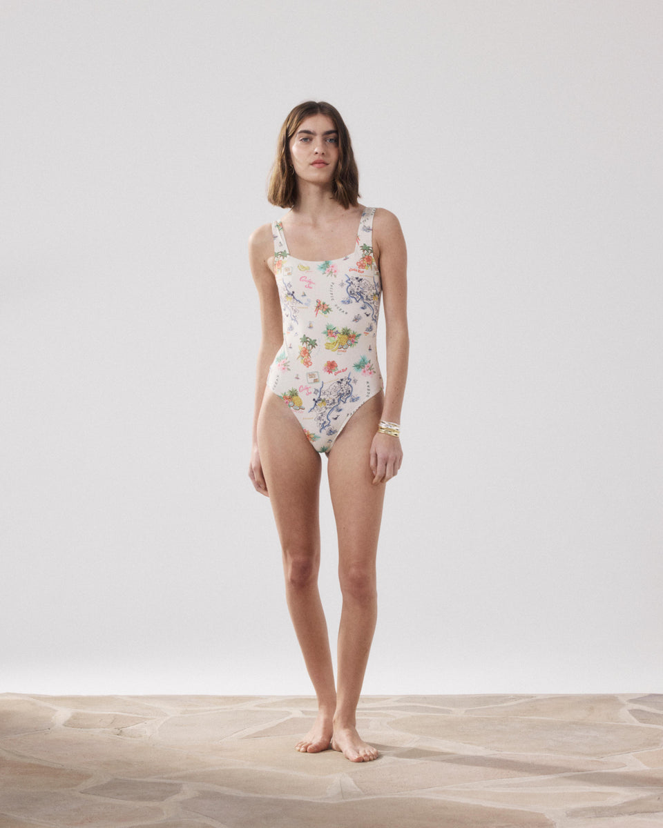 Bañador de una pieza Mujer  Beige Bali - Image principale